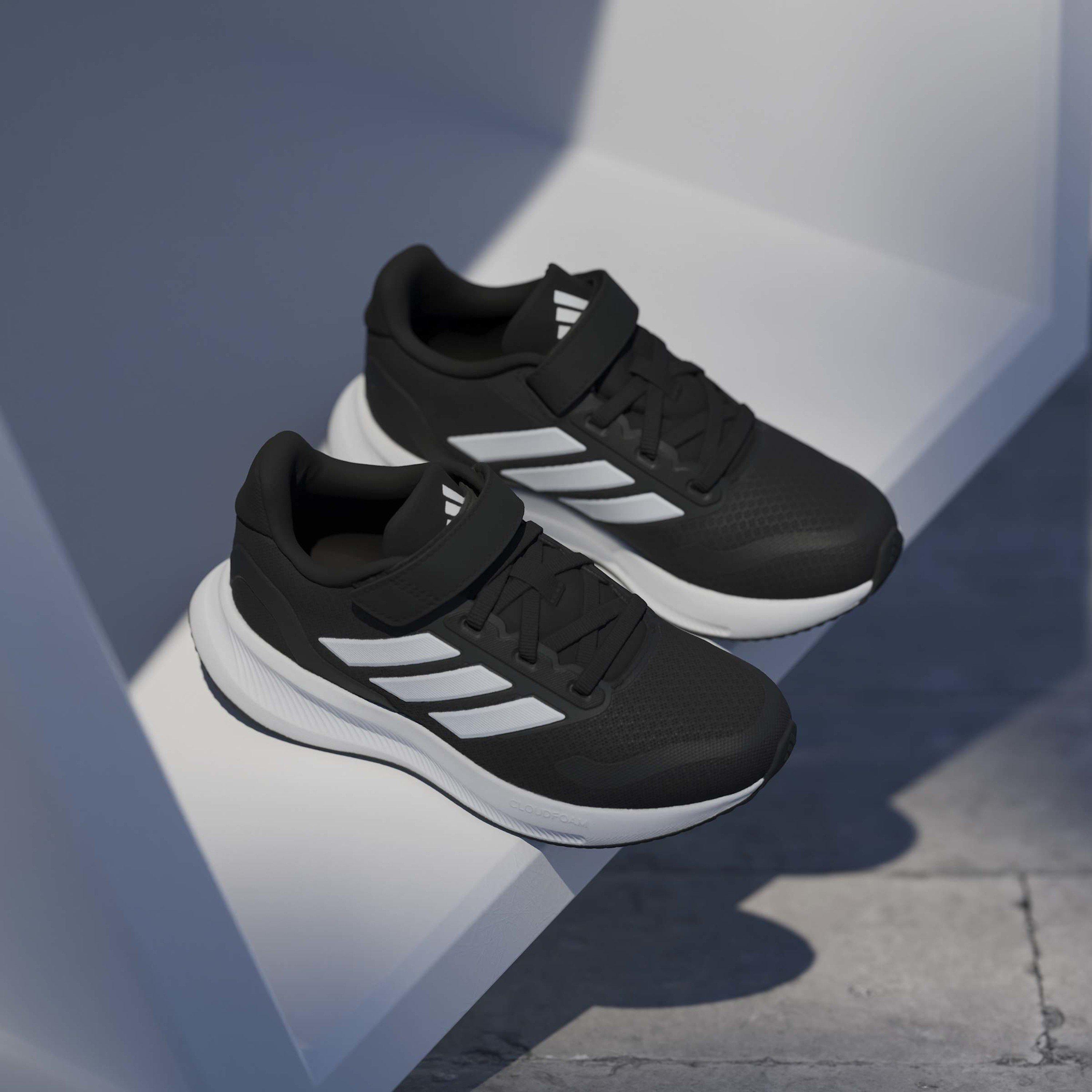 Sort/Hvid - adidas - Runfalcon 5 EL Childrens Trainers - 12