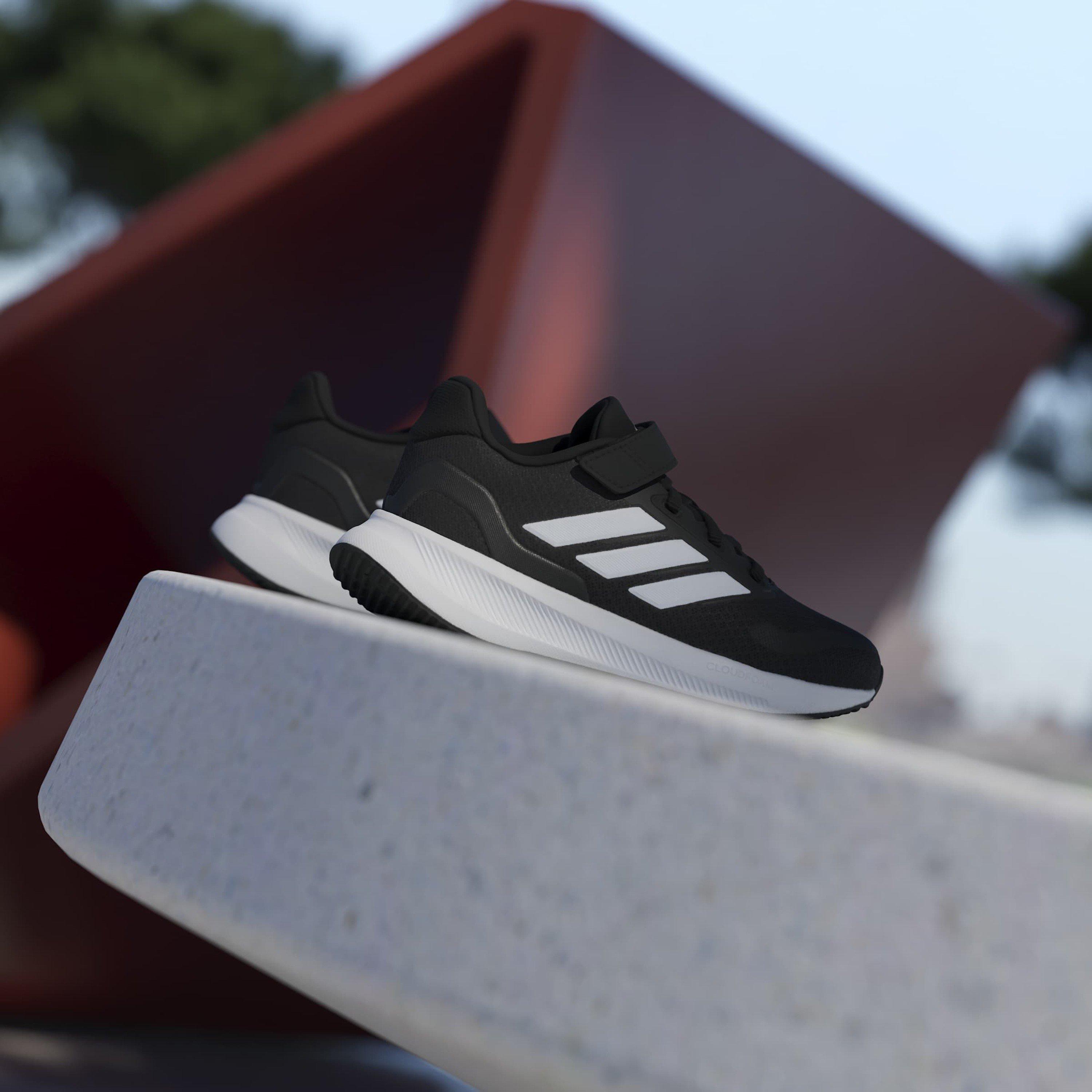 Sort/Hvid - adidas - Runfalcon 5 EL Childrens Trainers - 13
