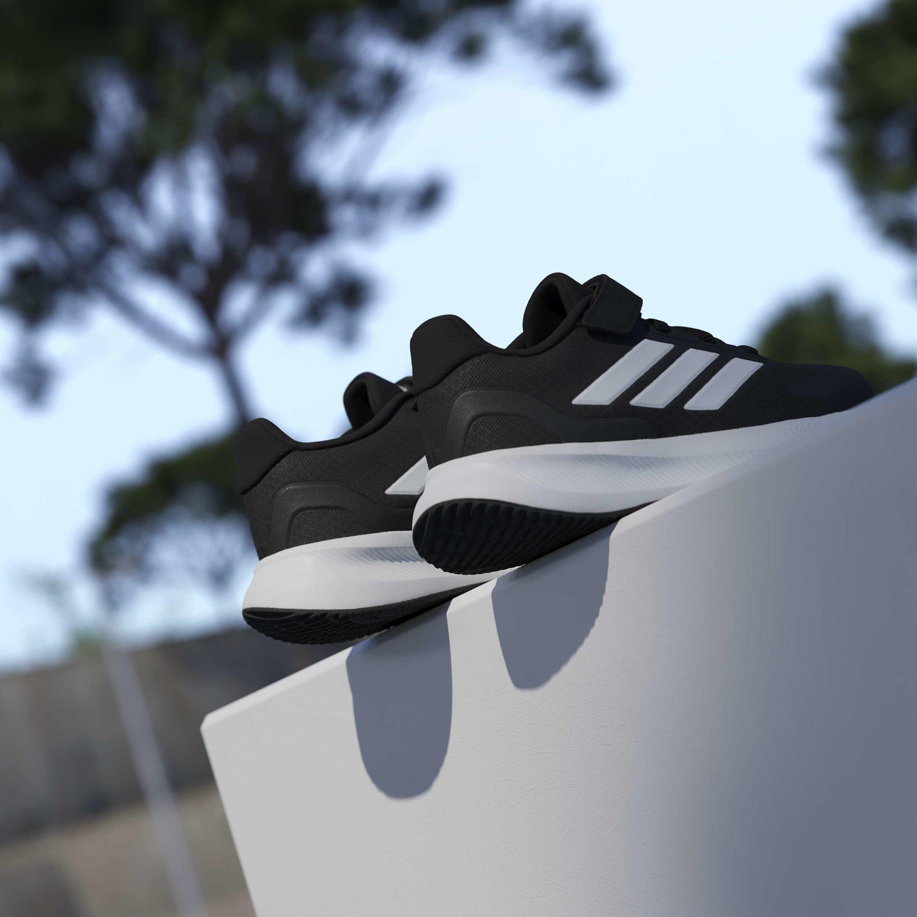 Sort/Hvid - adidas - Runfalcon 5 EL Childrens Trainers - 15