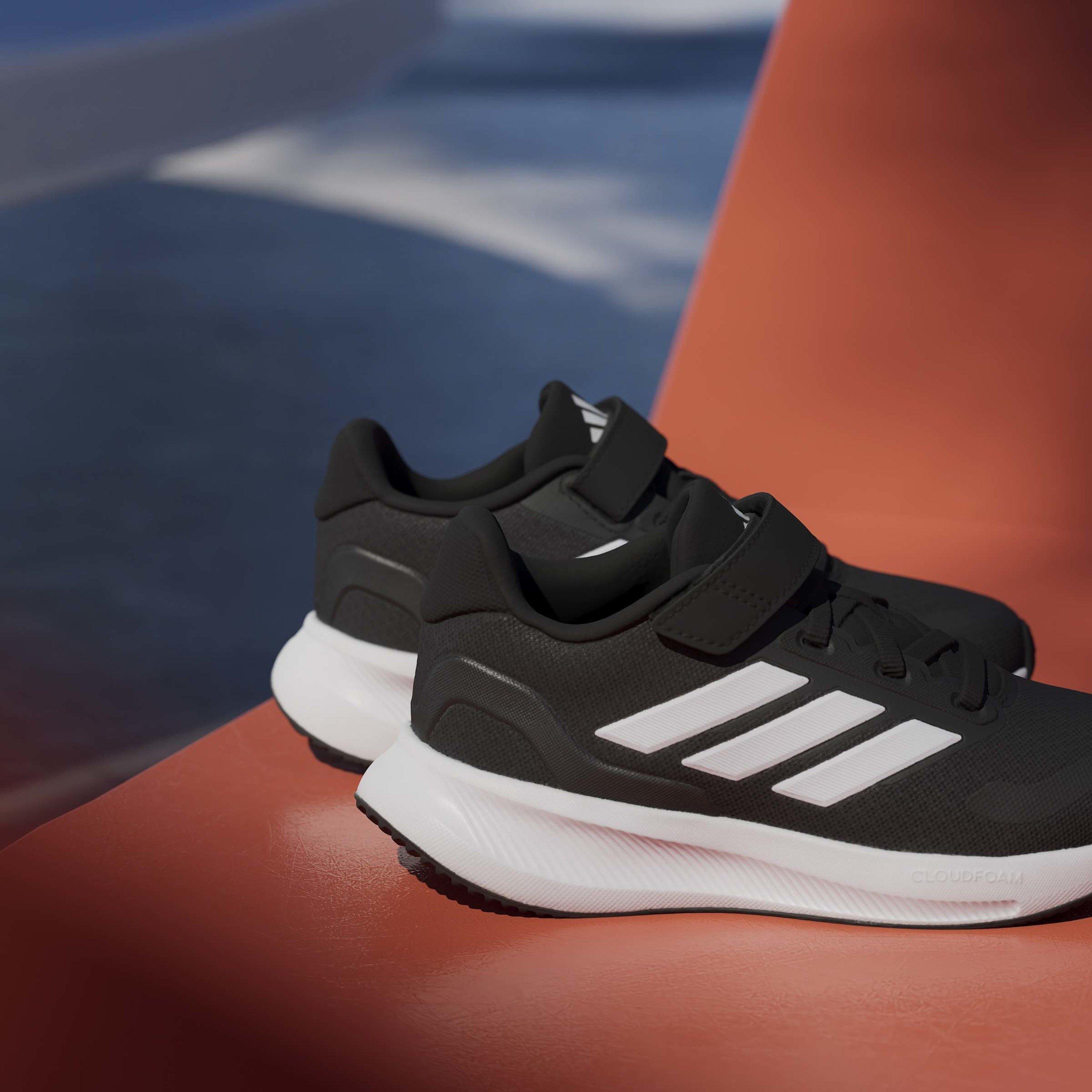 Sort/Hvid - adidas - Runfalcon 5 EL Childrens Trainers - 16