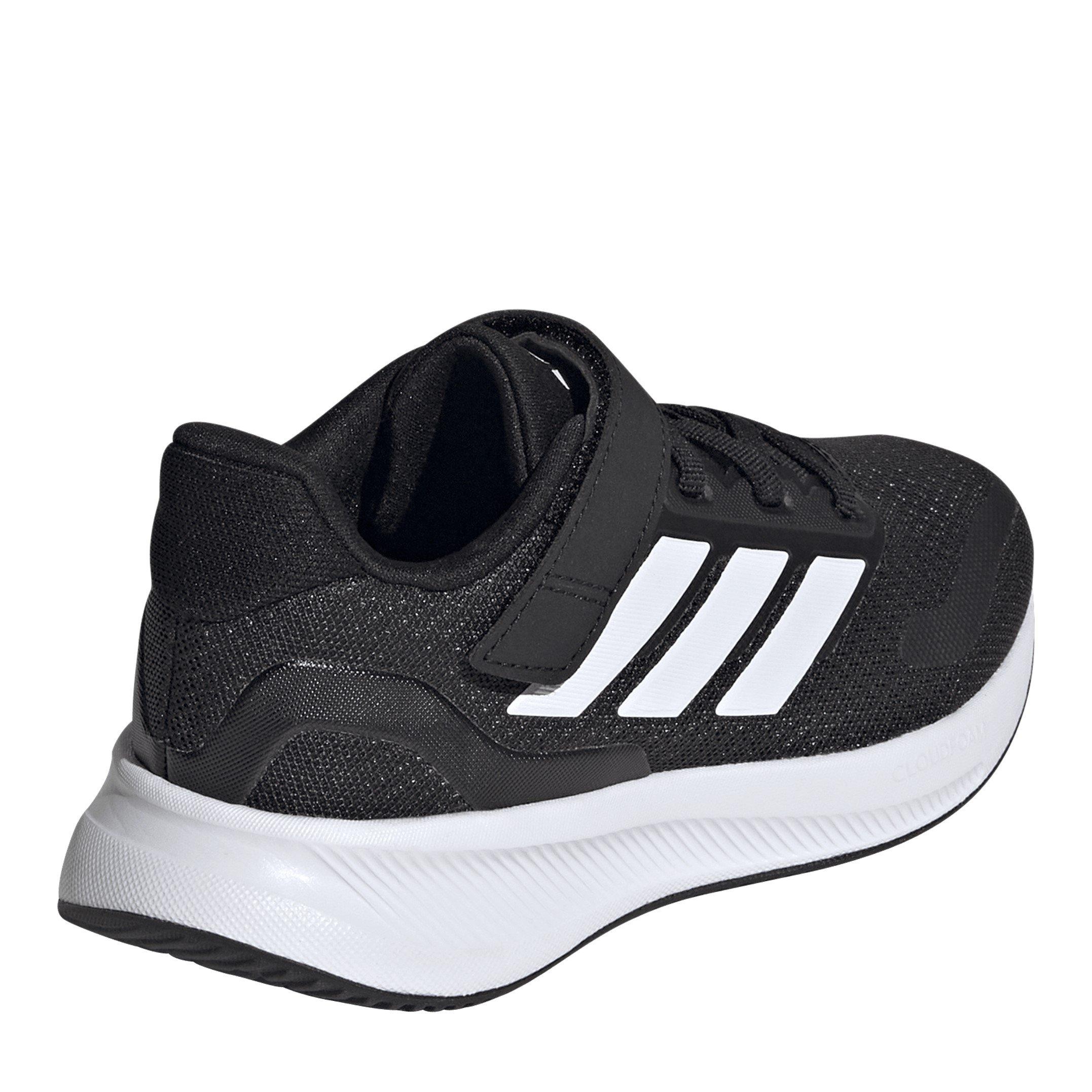 Sort/Hvid - adidas - Runfalcon 5 EL Childrens Trainers - 4