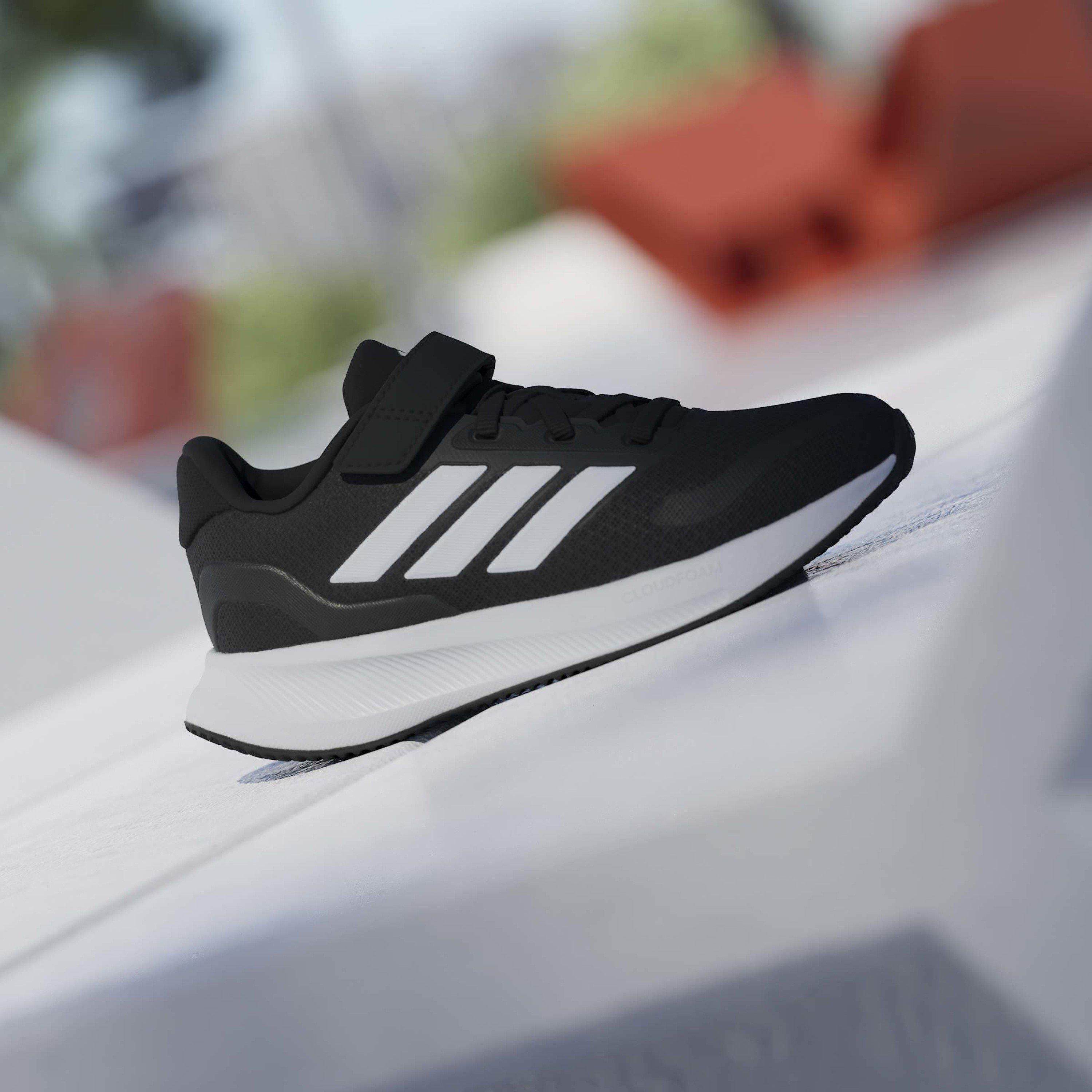 Sort/Hvid - adidas - Runfalcon 5 EL Childrens Trainers - 10