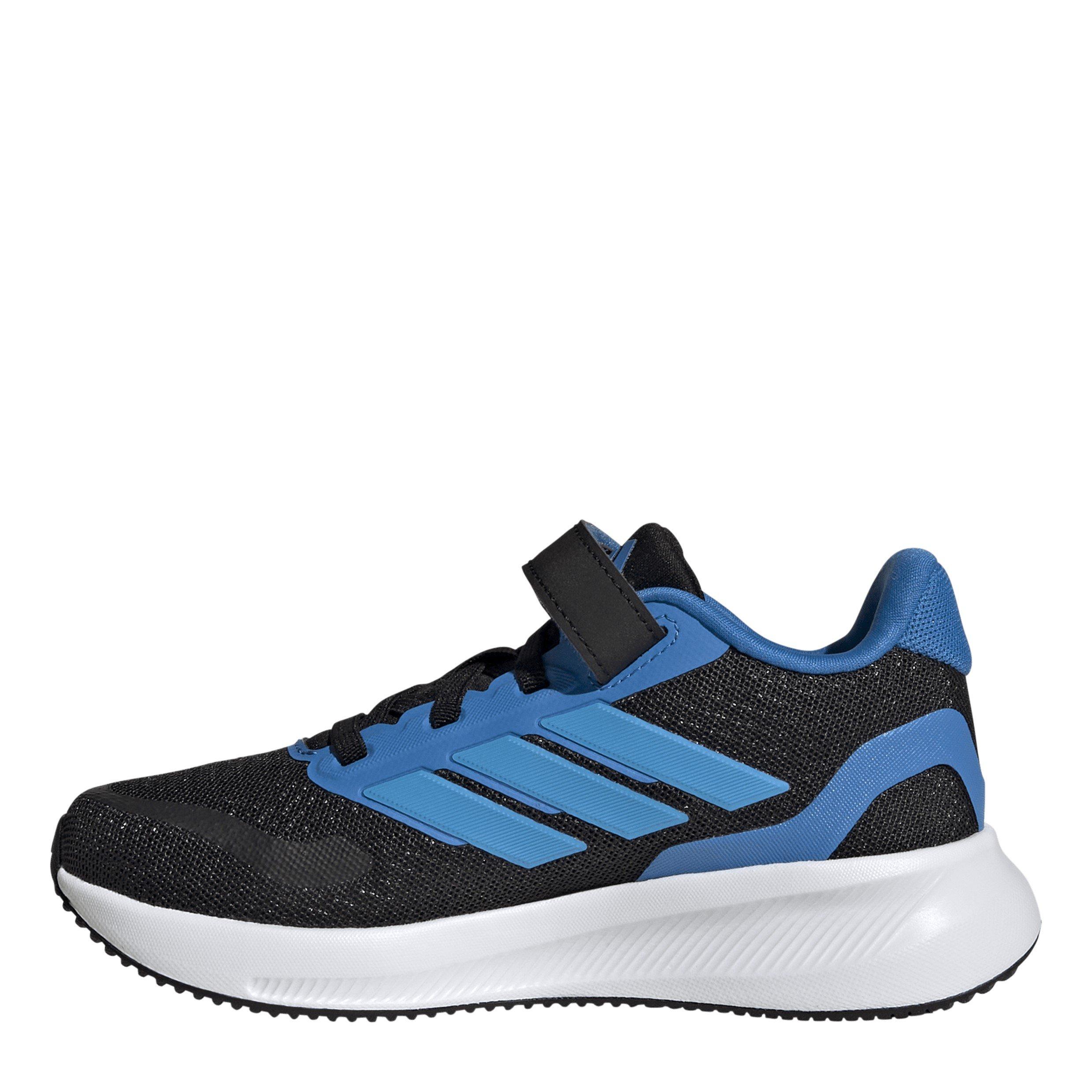 Schwarz/Blau - adidas - Runfalcon 5 EL Childrens Trainers - 2