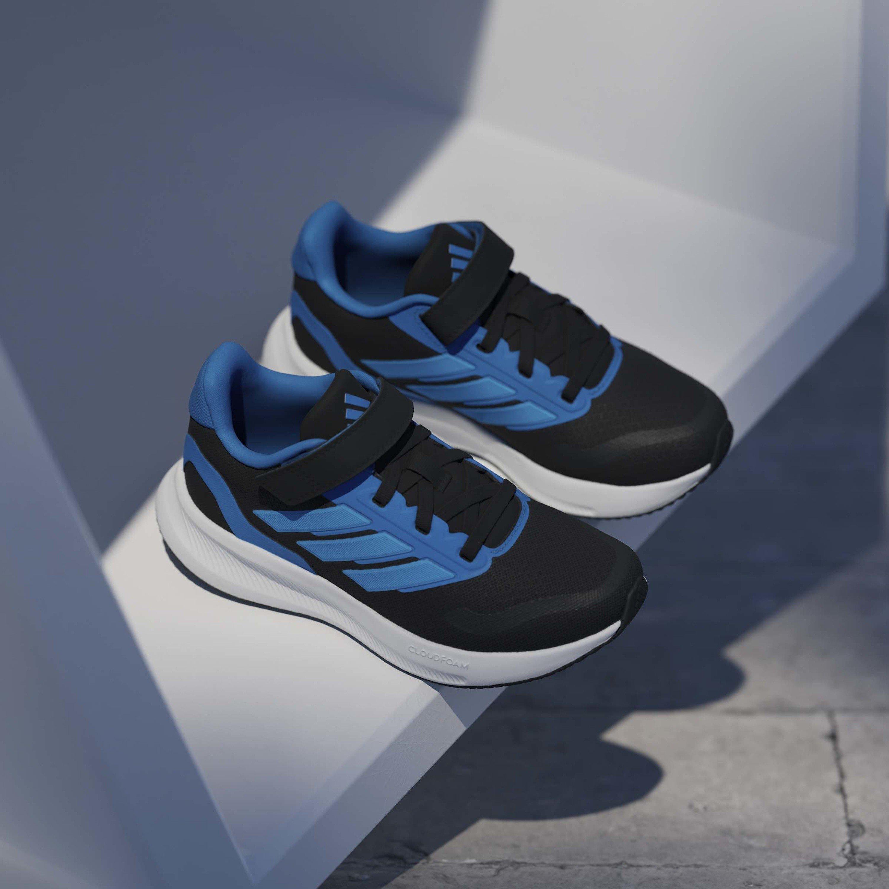 Schwarz/Blau - adidas - Runfalcon 5 EL Childrens Trainers - 12