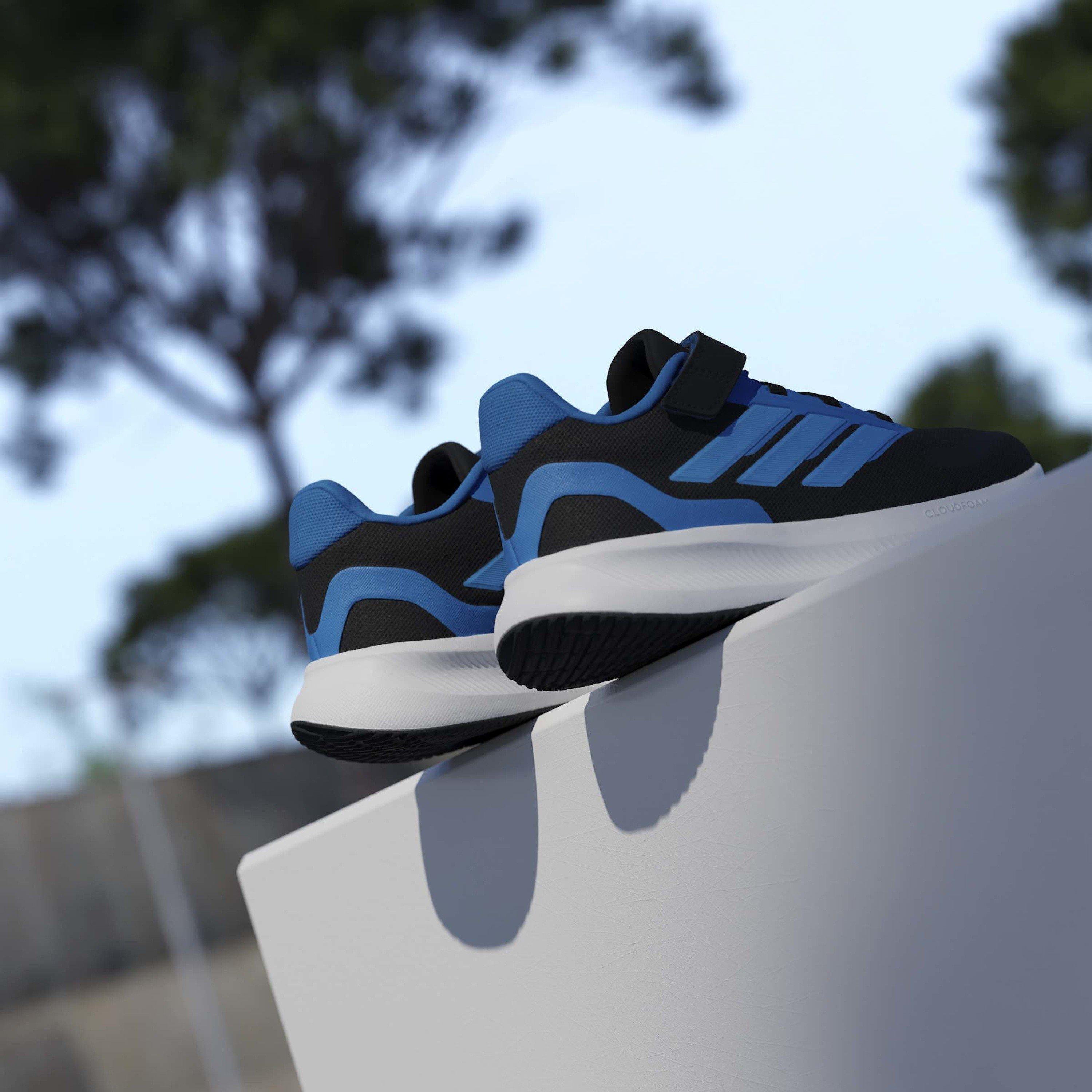Schwarz/Blau - adidas - Runfalcon 5 EL Childrens Trainers - 15