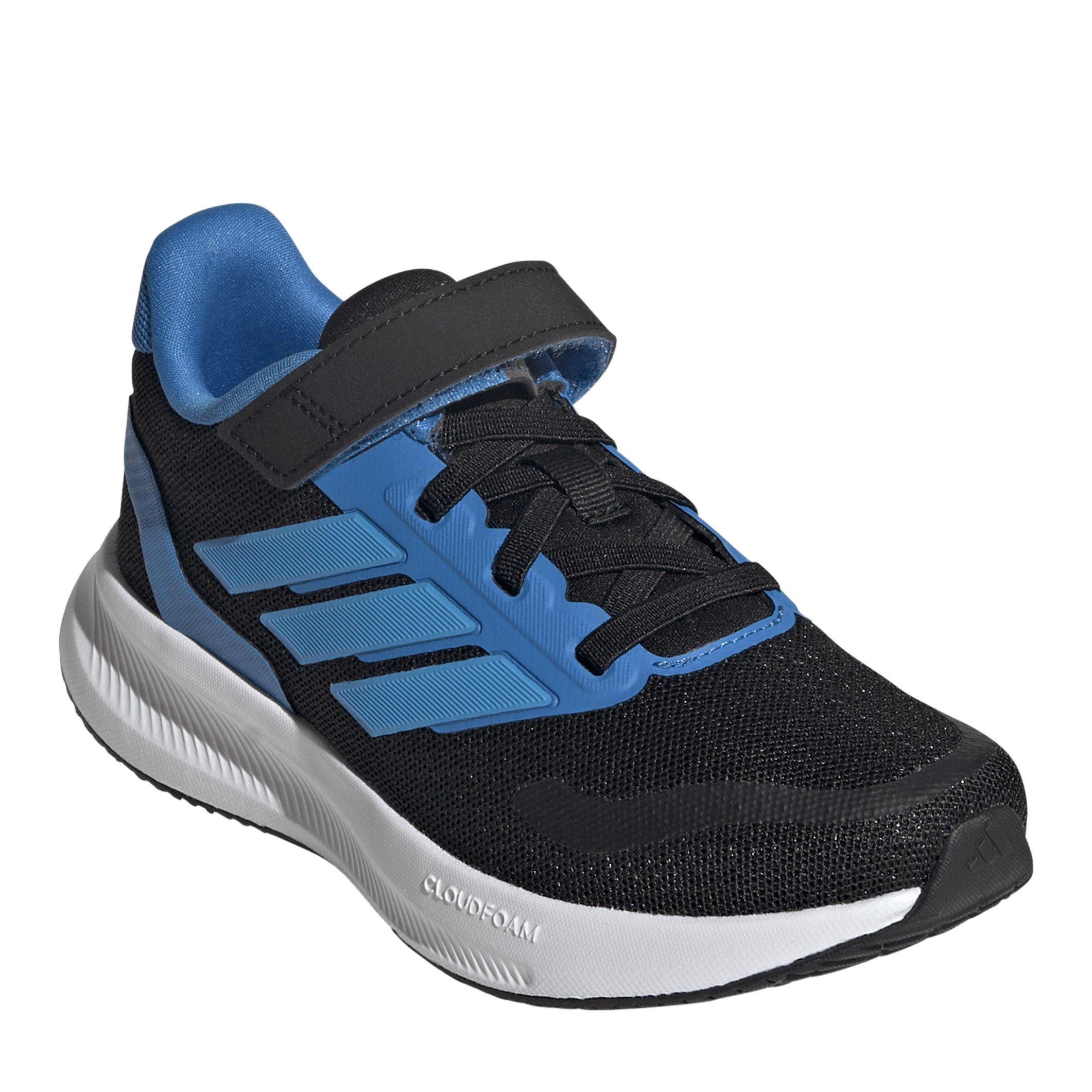 Schwarz/Blau - adidas - Runfalcon 5 EL Childrens Trainers - 3