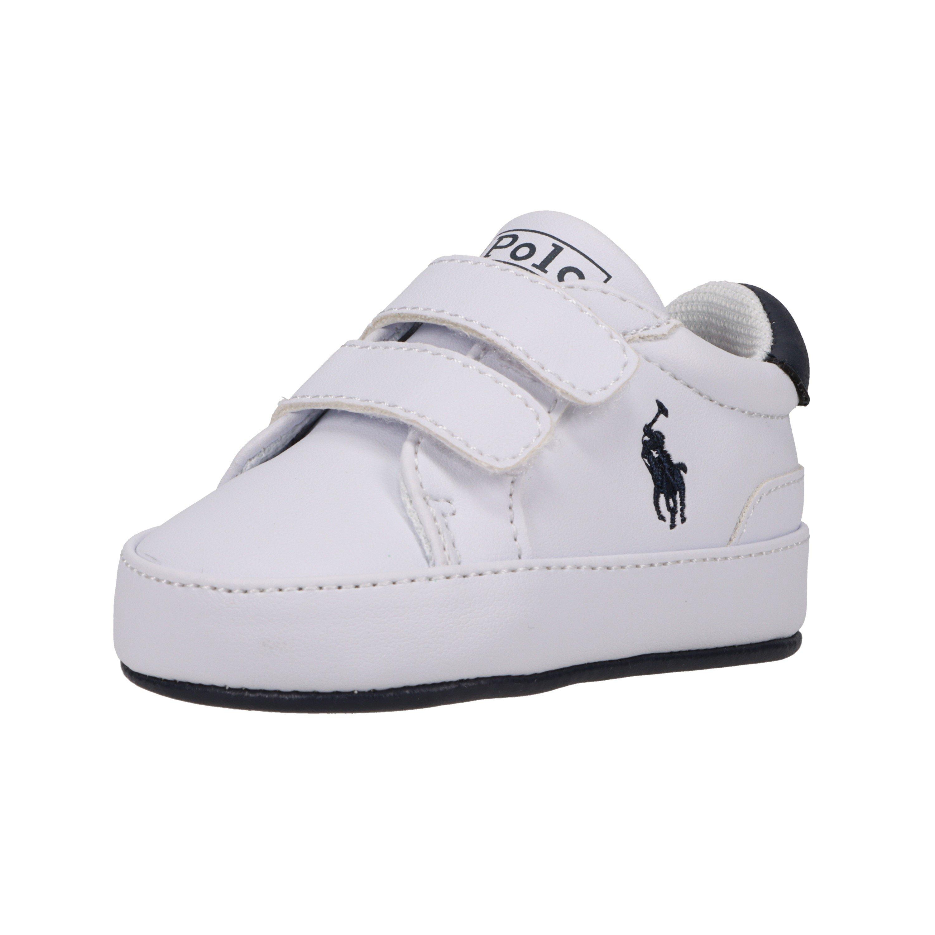 White/Navy PP - Polo Ralph Lauren - Heritage Court 3 Trainers Babies
