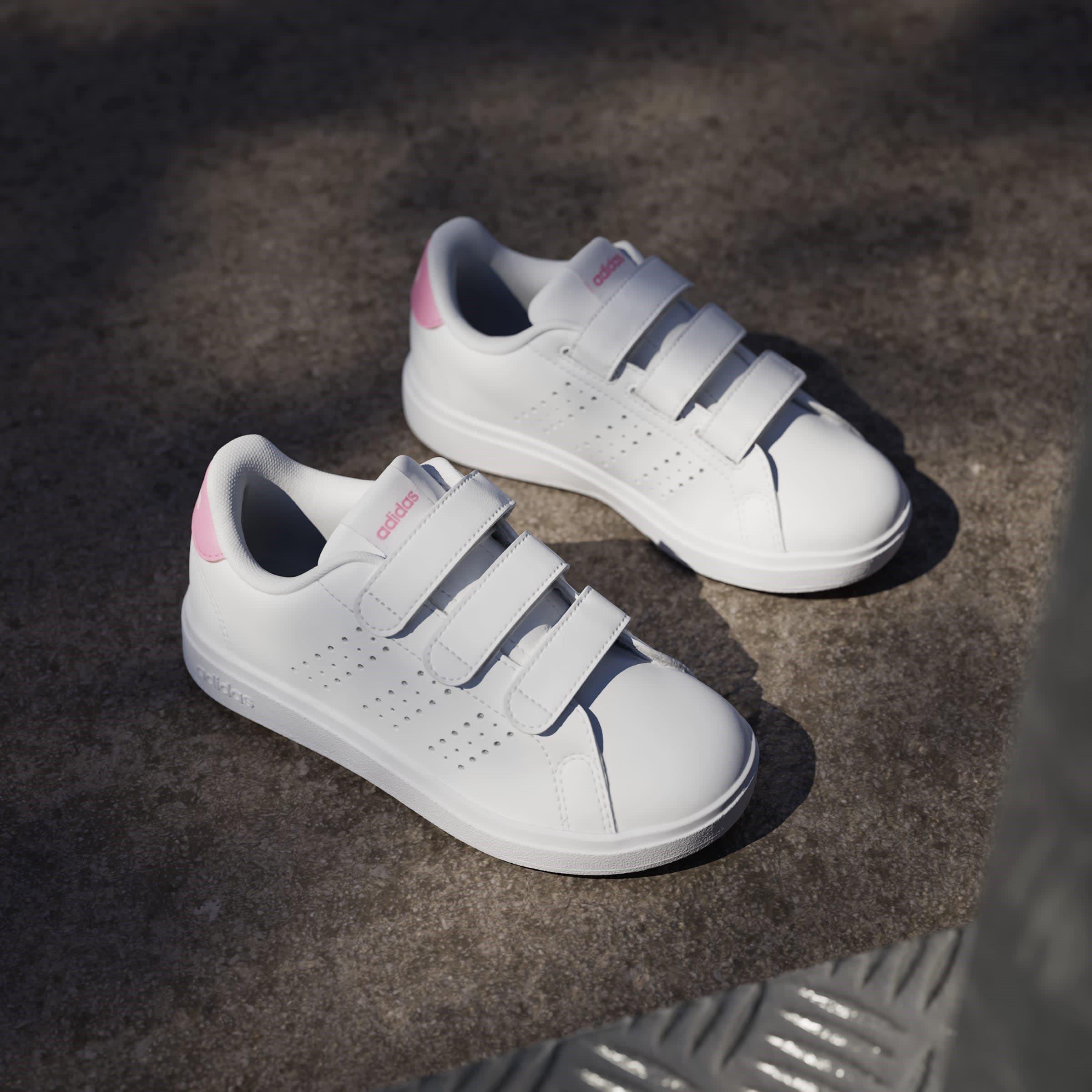 Weiß/Rosa - adidas - Advantage Base 2.0 Shoes Kids - 12