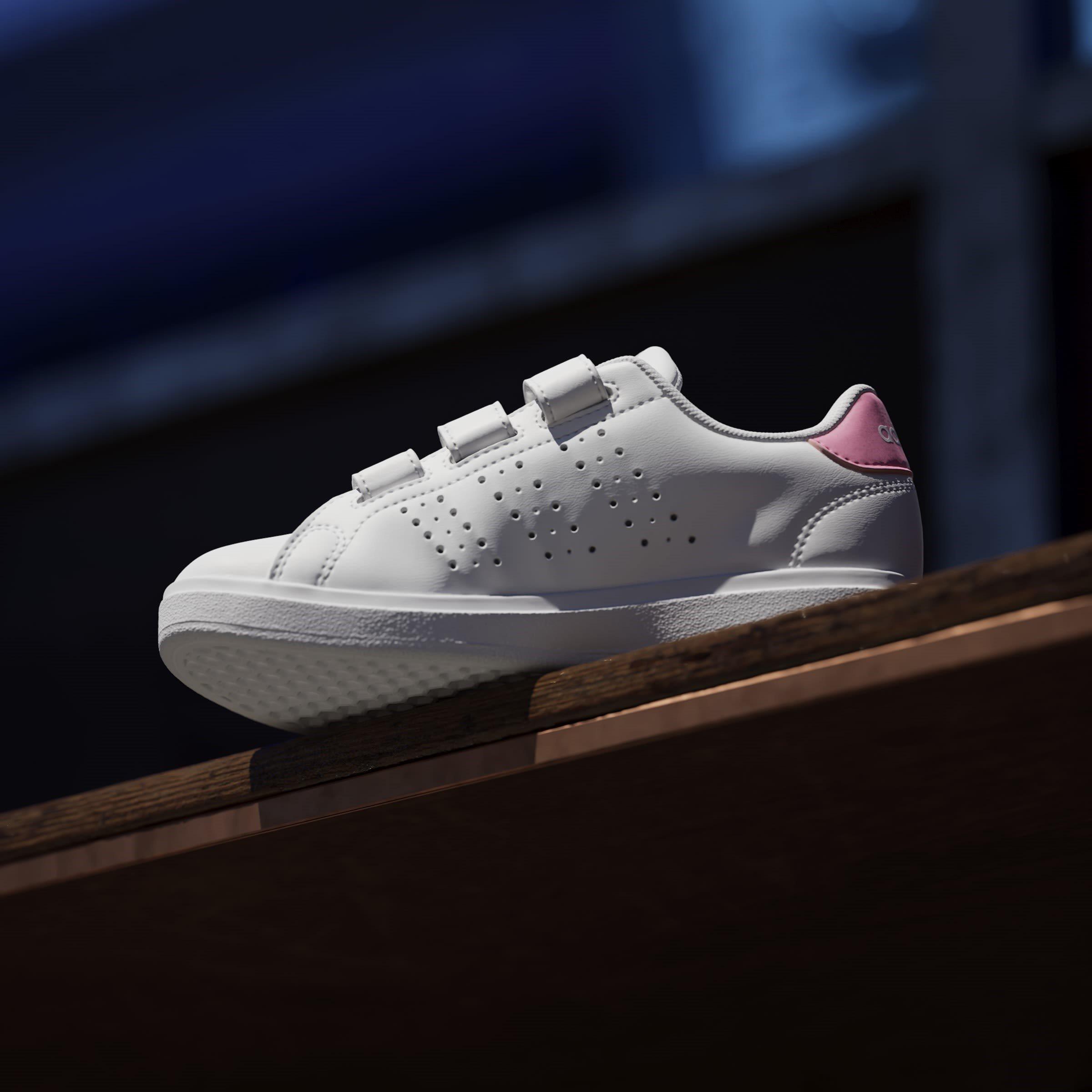Weiß/Rosa - adidas - Advantage Base 2.0 Shoes Kids - 14