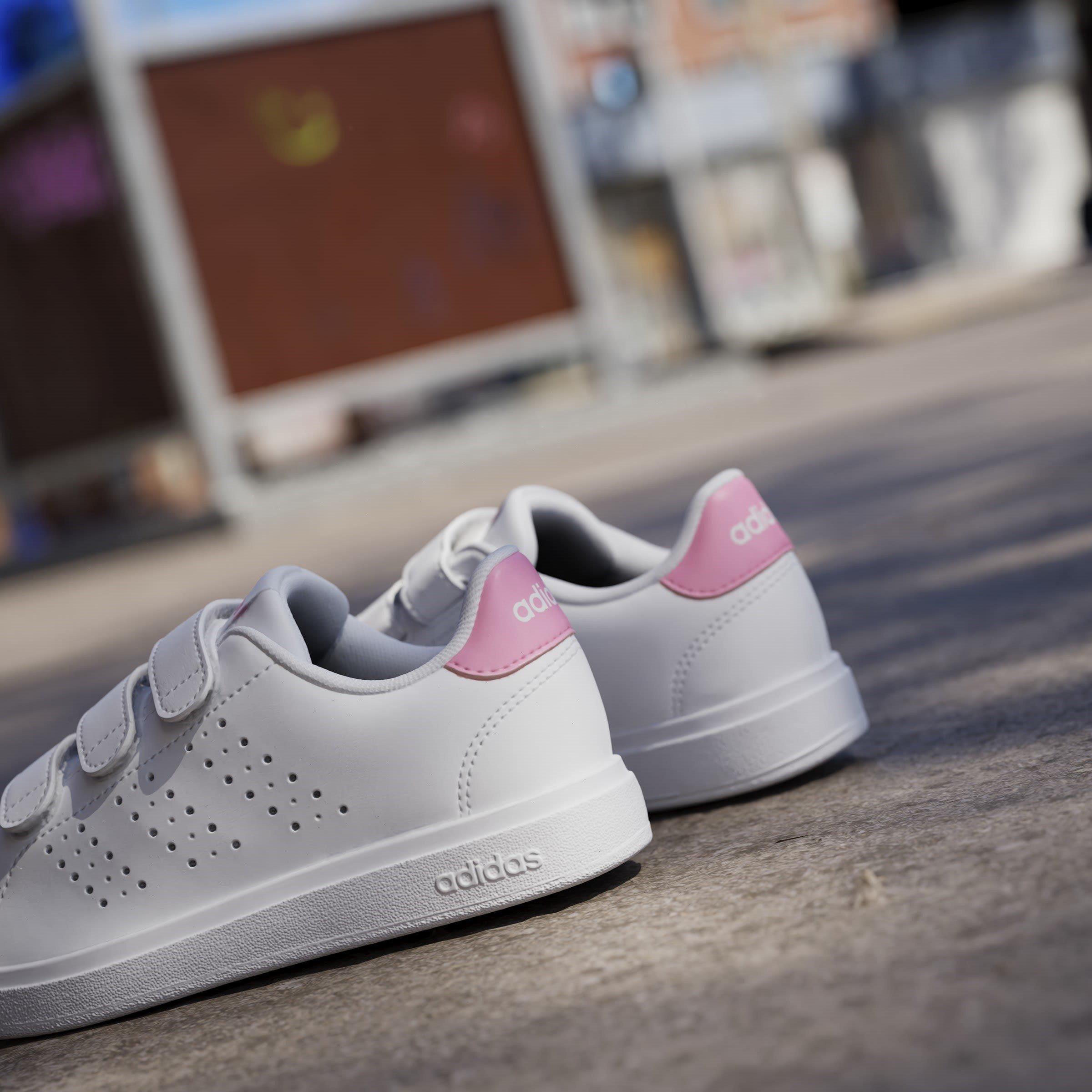 Weiß/Rosa - adidas - Advantage Base 2.0 Shoes Kids - 16