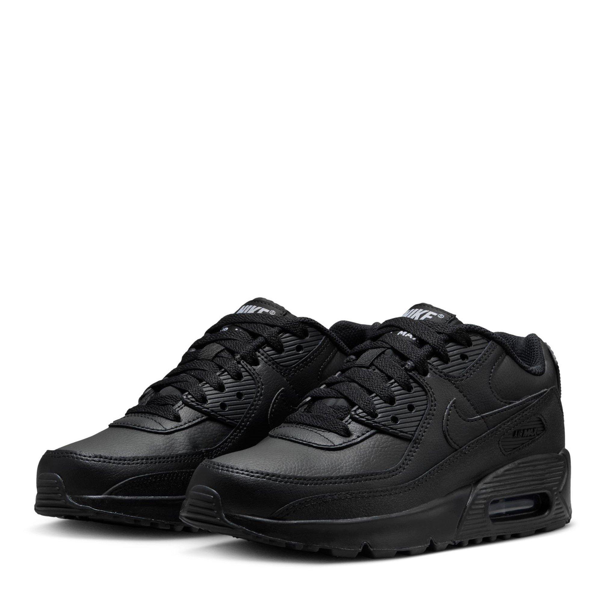 Triple Black - Nike - Air Max 90 Little/Big Kids' Shoes - 3