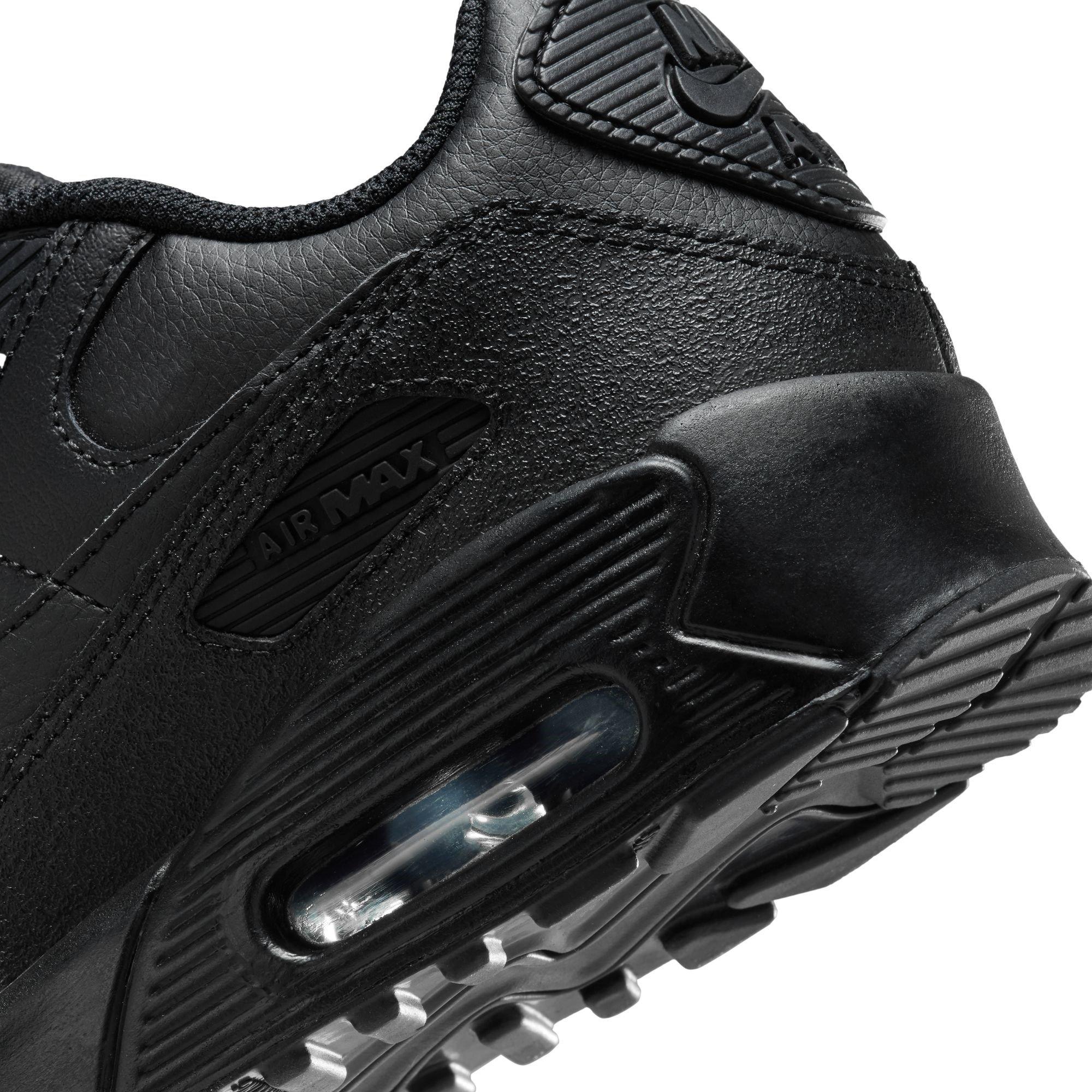 Triple Black - Nike - Air Max 90 Little/Big Kids' Shoes - 8