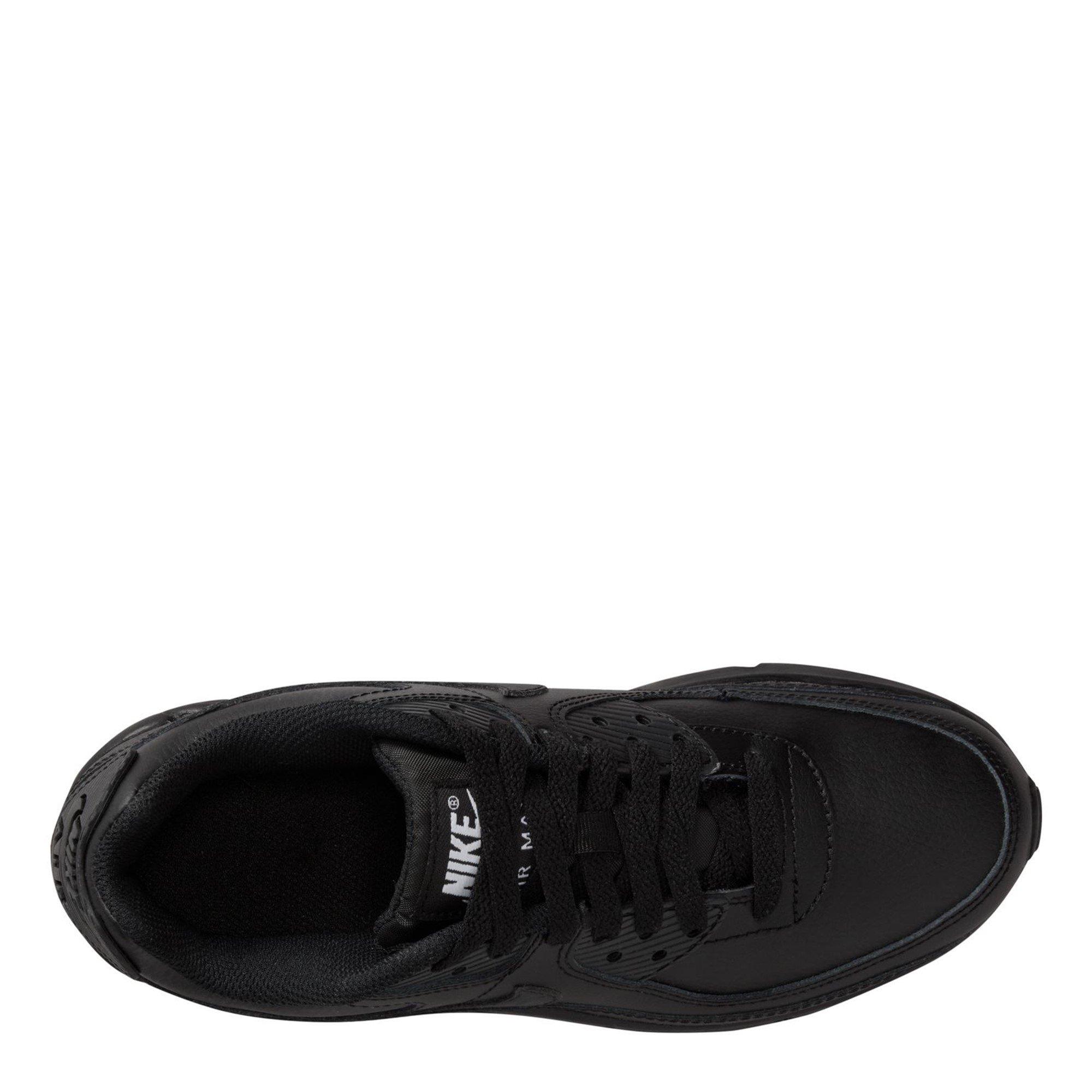 Triple Black - Nike - Air Max 90 Little/Big Kids' Shoes - 9