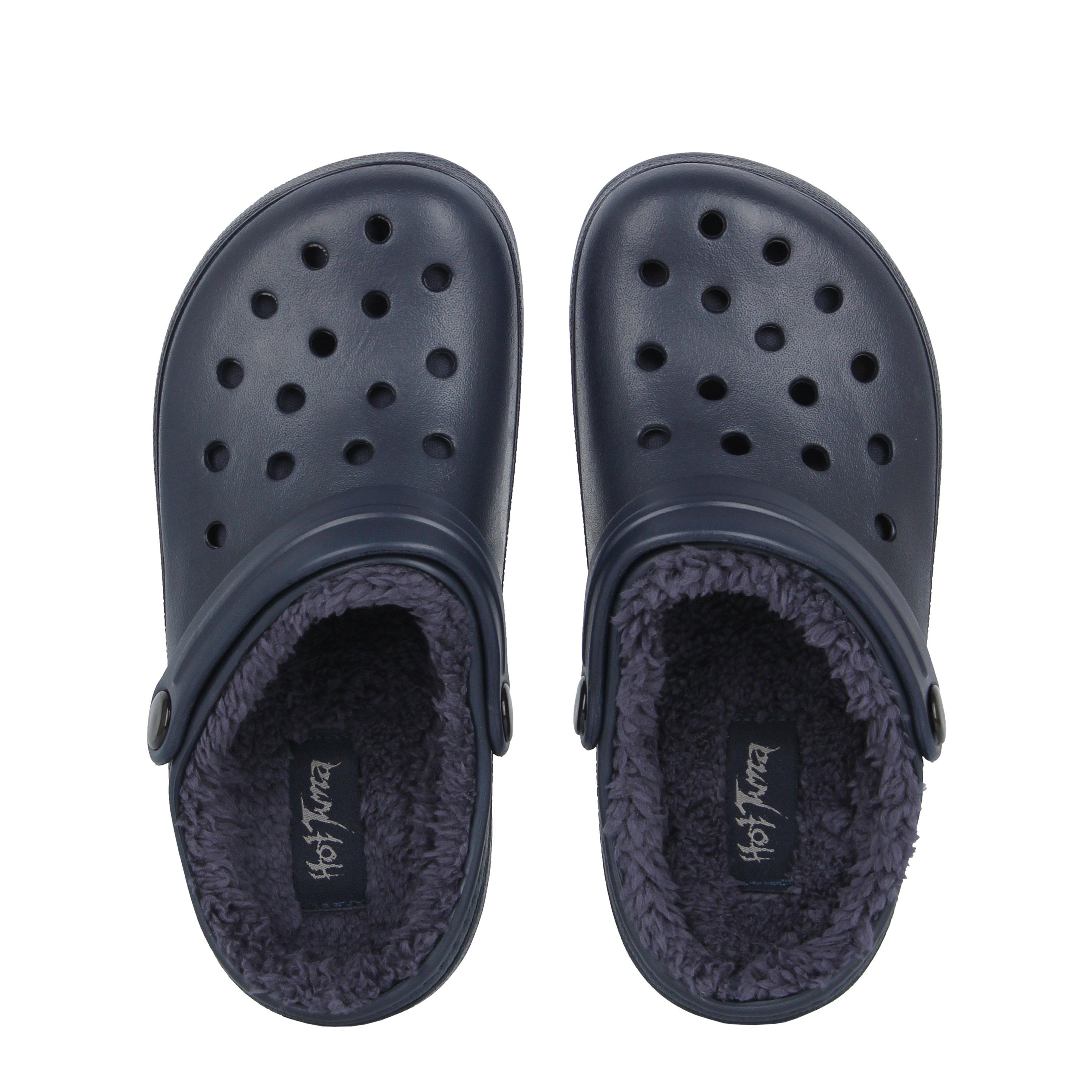 Marineblå - Hot Tuna - Kids' Fur Slider Slippers - 5