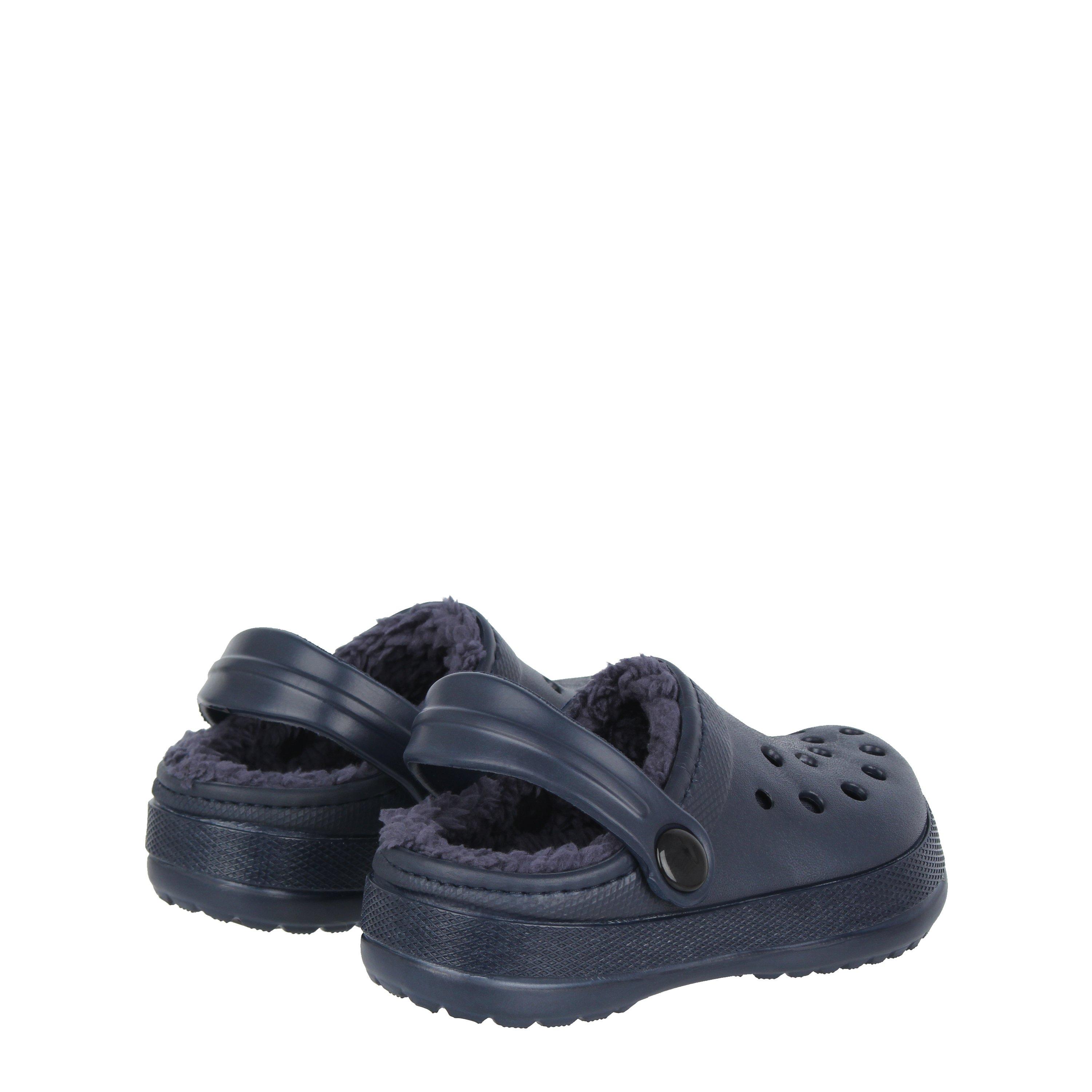 Navy - Hot Tuna - Kids' Fur Slider Slippers - 4