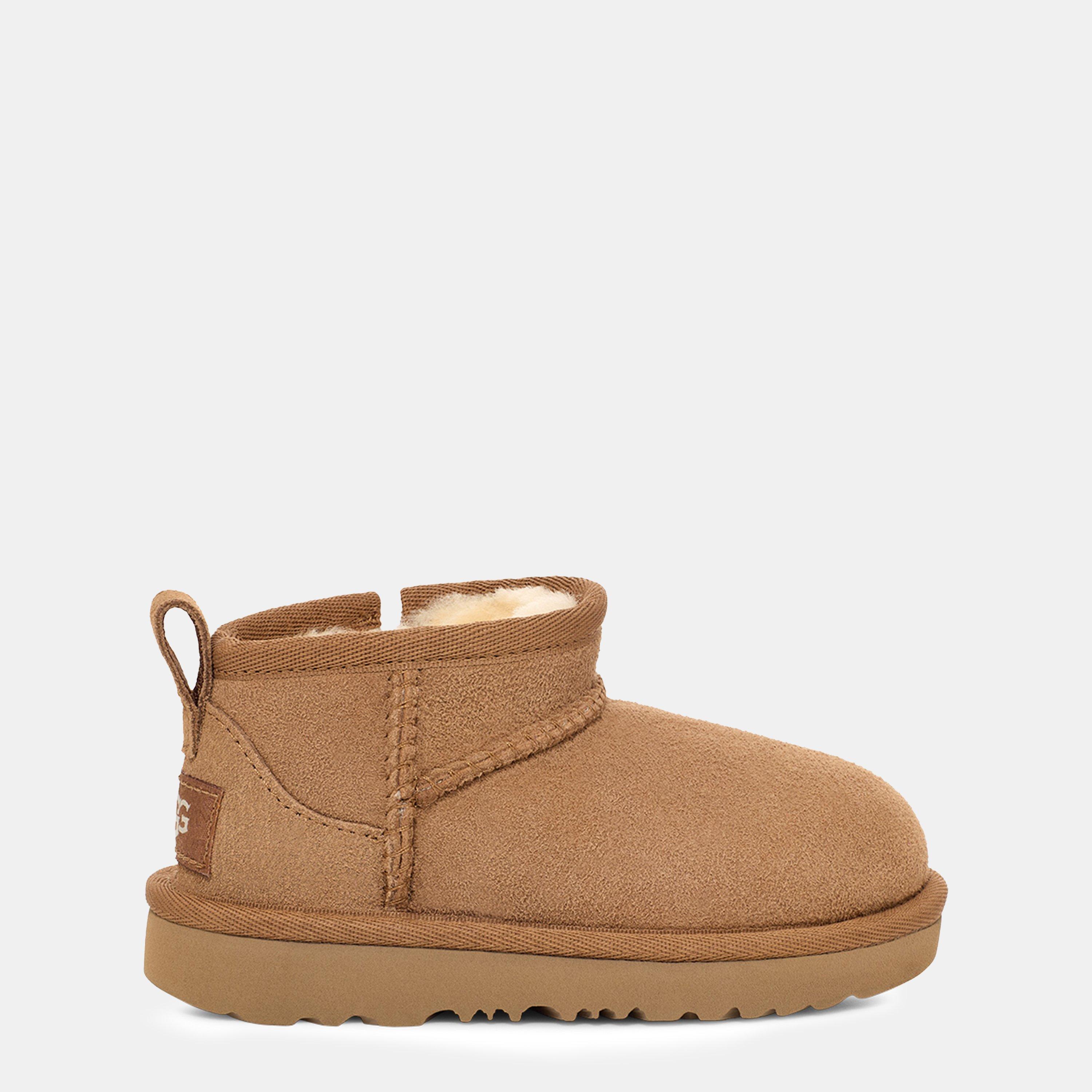Chestnut CHE - Ugg - Kids' Classic Ultra Mini Sheepskin Snug Boots - 1