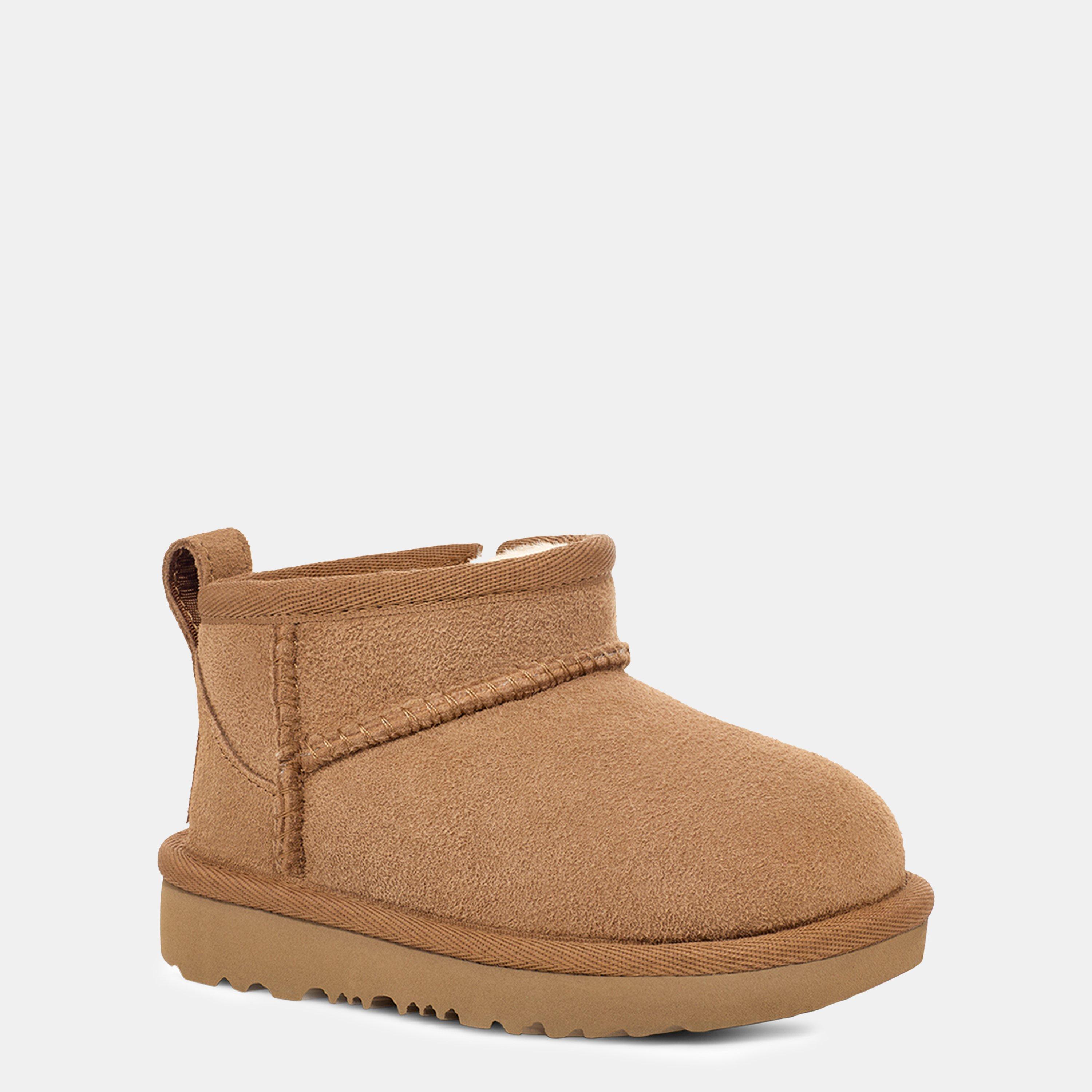 Chestnut CHE - Ugg - Kids' Classic Ultra Mini Sheepskin Snug Boots - 3