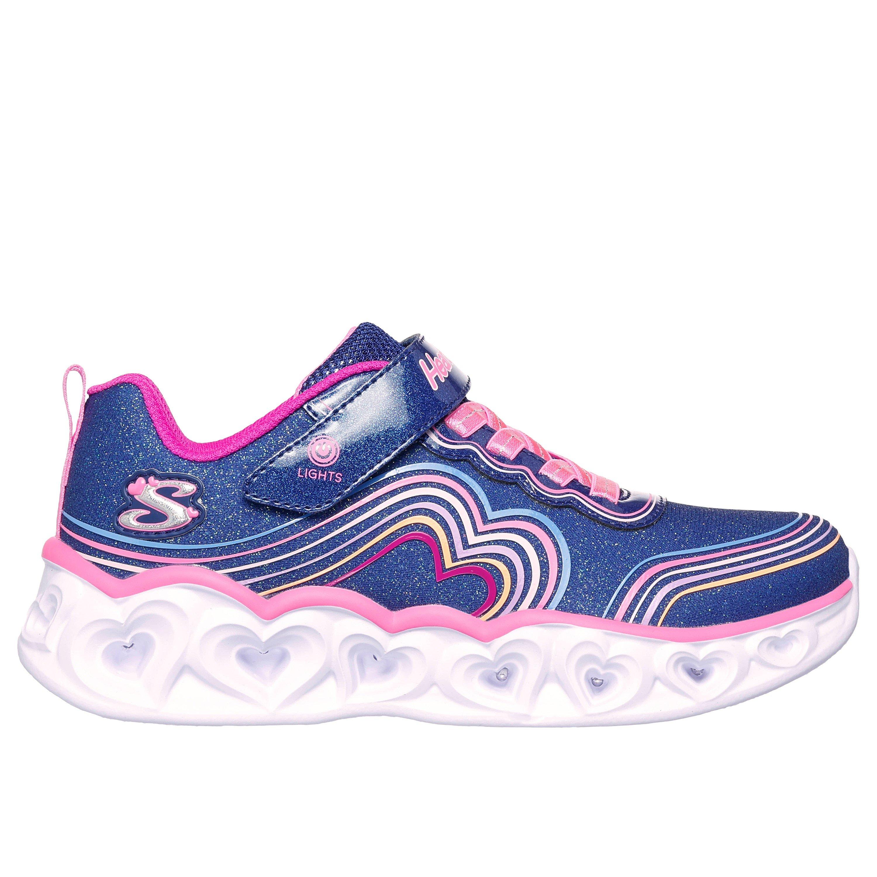 Skechers Retro Hearts Light Up Trainers Girls Sports Direct