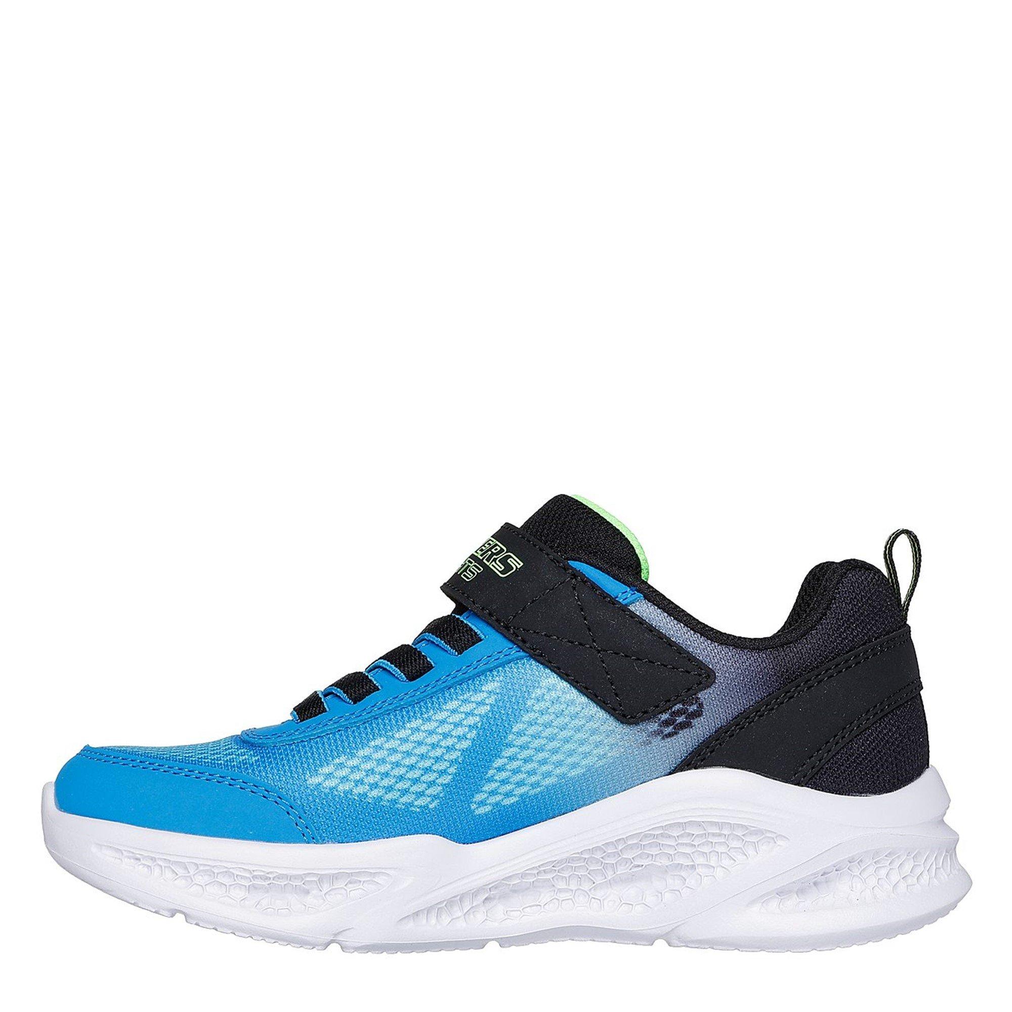 Blue/Black - Skechers - Lighted Gore & Strap Sneaker W Mult Light Up Trainers Boys - 2