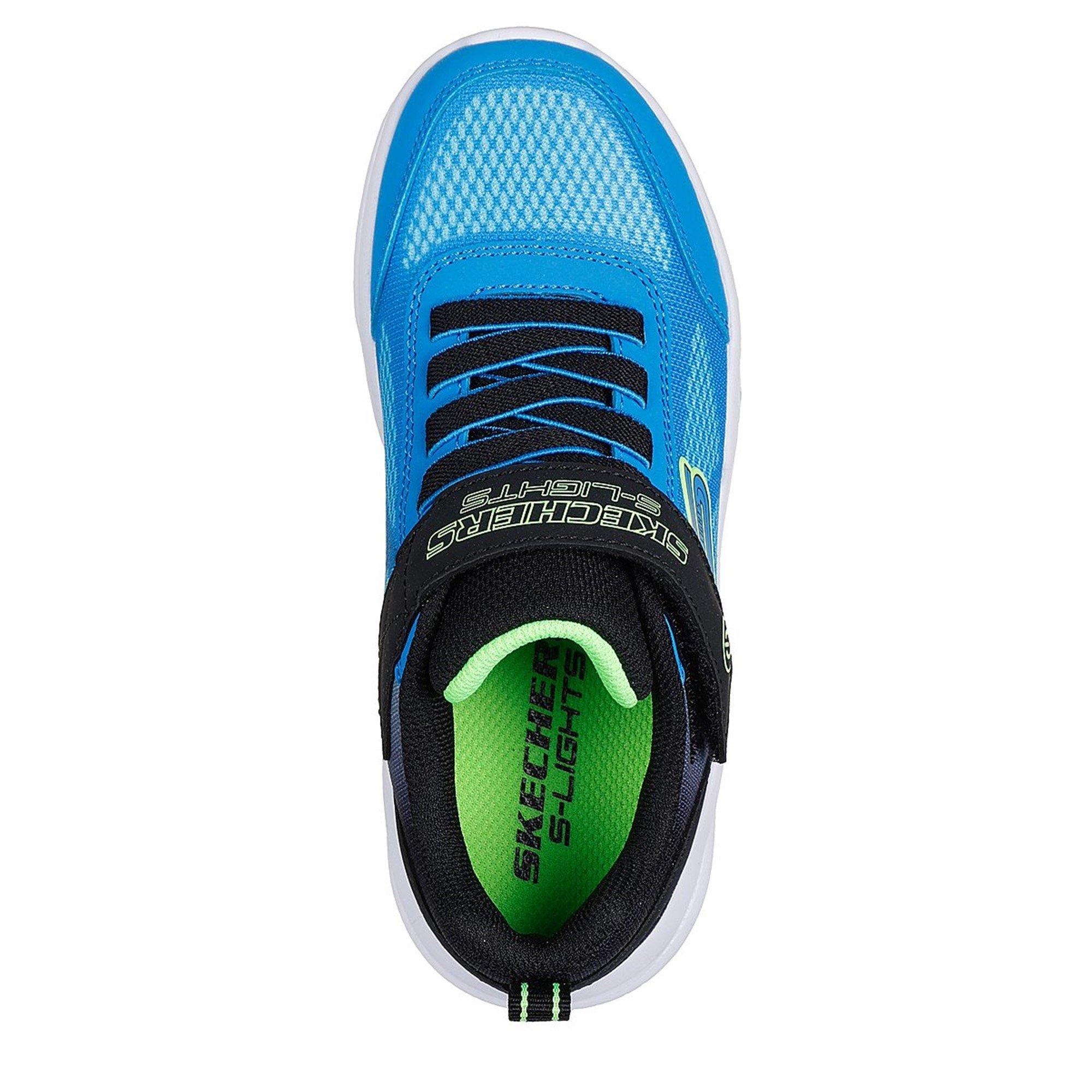 Blue/Black - Skechers - Lighted Gore & Strap Sneaker W Mult Light Up Trainers Boys - 5