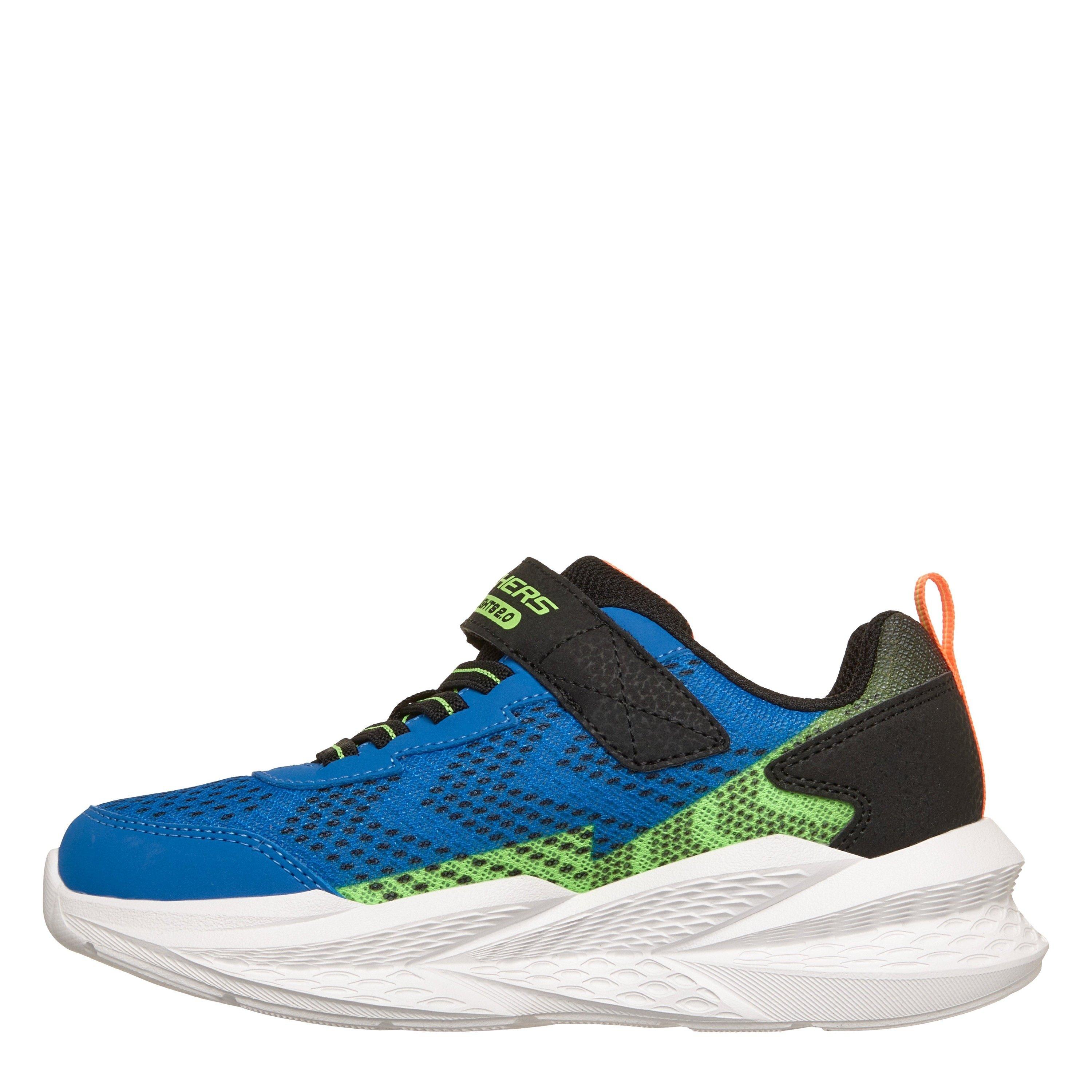Blue/Black - Skechers - Lighted Gore & Strap Sneaker W Mult Light Up Trainers Boys - 2