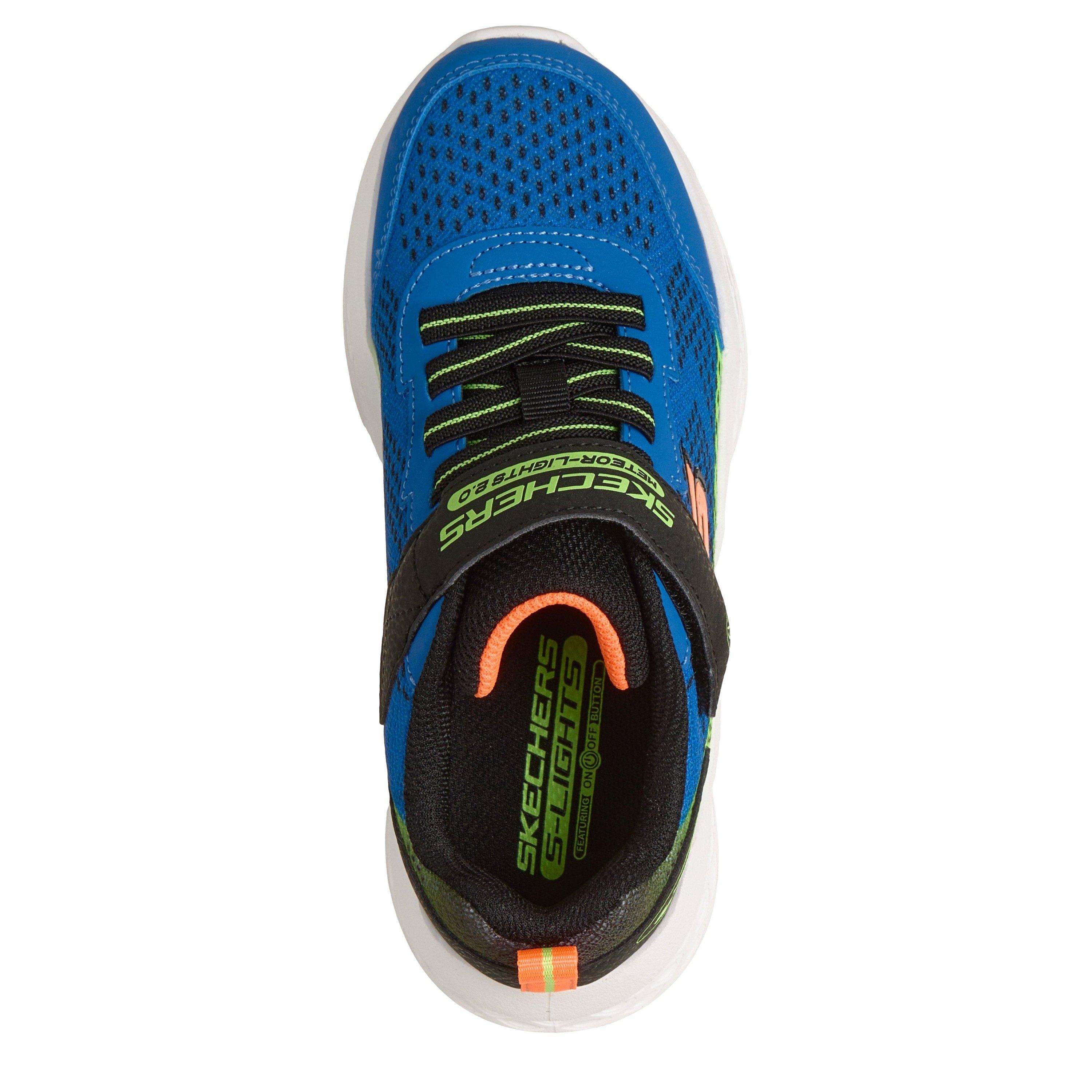 Blue/Black - Skechers - Lighted Gore & Strap Sneaker W Mult Light Up Trainers Boys - 4