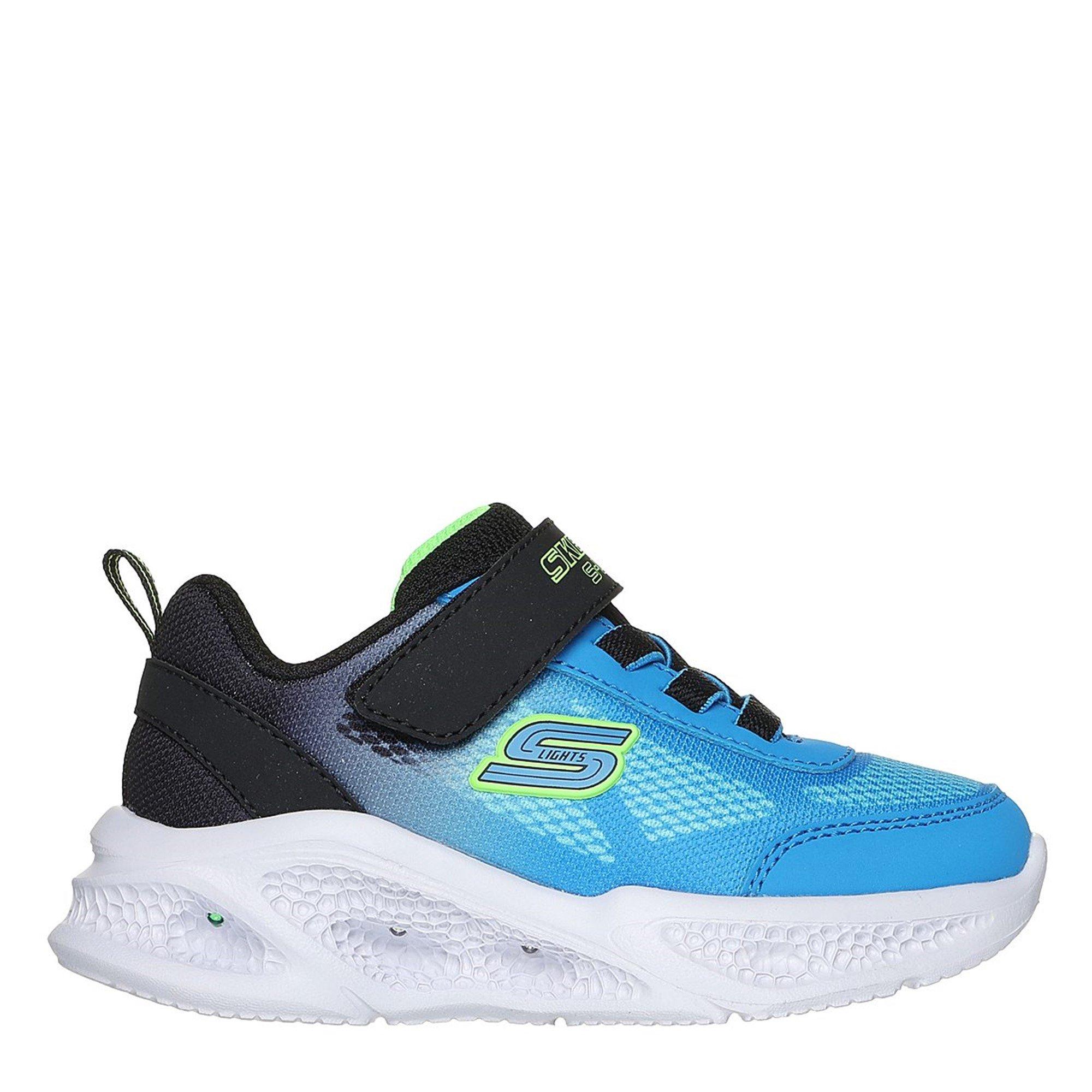 Blauw/Zwart - Skechers - Lighted Gore & Strap Sneaker W Mult Light Up Trainers Boys - 3
