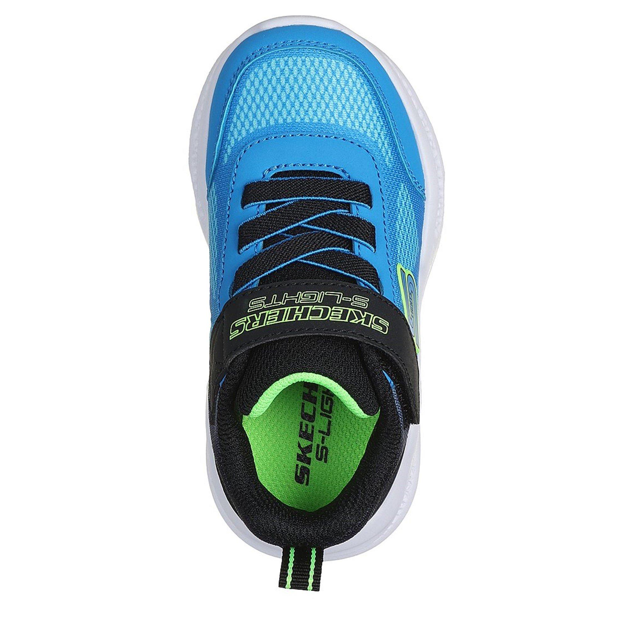 Blauw/Zwart - Skechers - Lighted Gore & Strap Sneaker W Mult Light Up Trainers Boys - 5