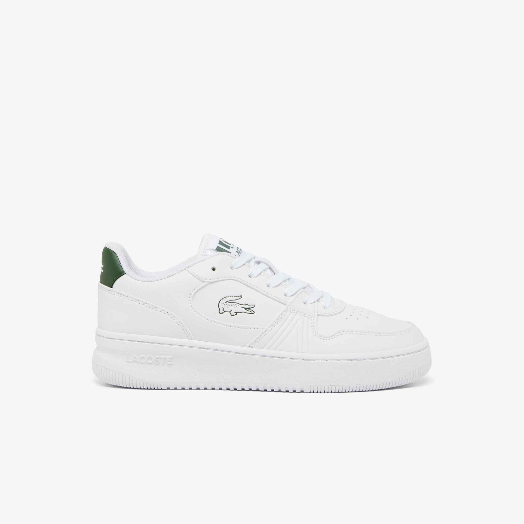 Wht/Green - Lacoste - T-Clip Set Leather Trainers Juniors - 1