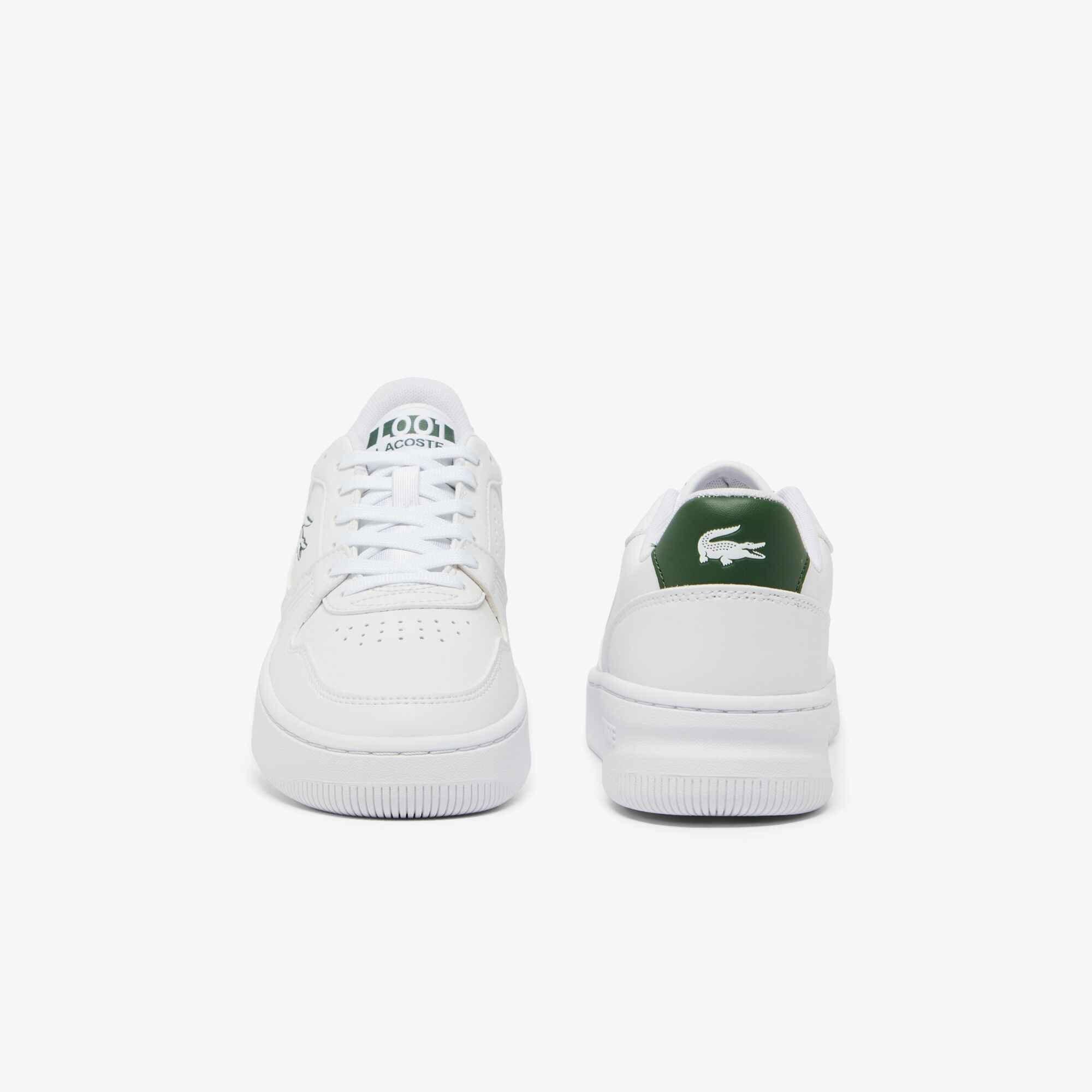 Wht/Green - Lacoste - T-Clip Set Leather Trainers Juniors - 6