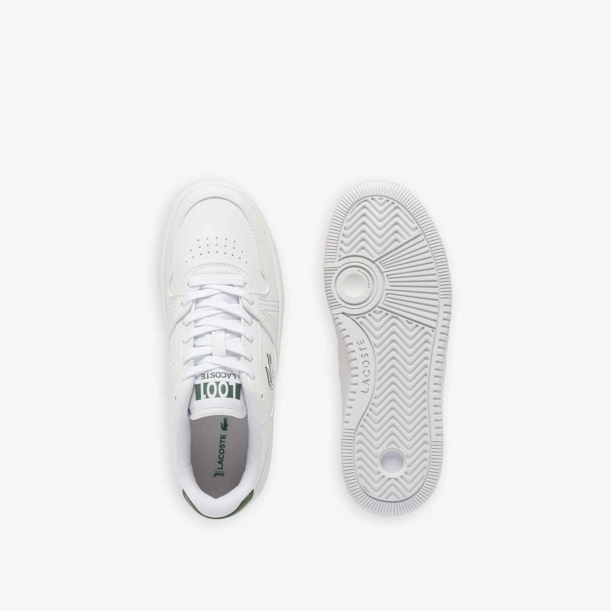 Wht/Green - Lacoste - T-Clip Set Leather Trainers Juniors - 9