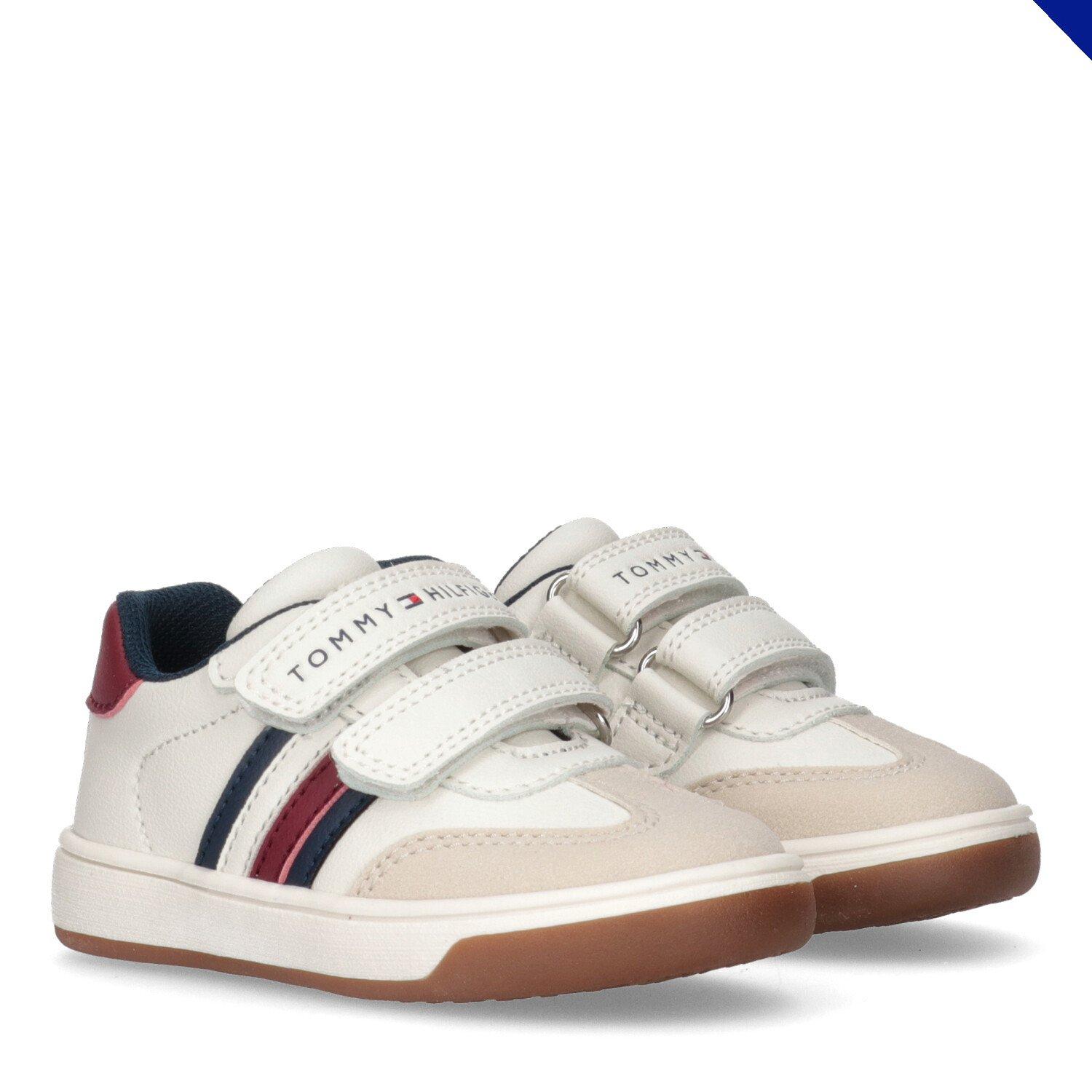 Weiß - Tommy Hilfiger - Flag Hook and Loop Sneakers Infants - 2