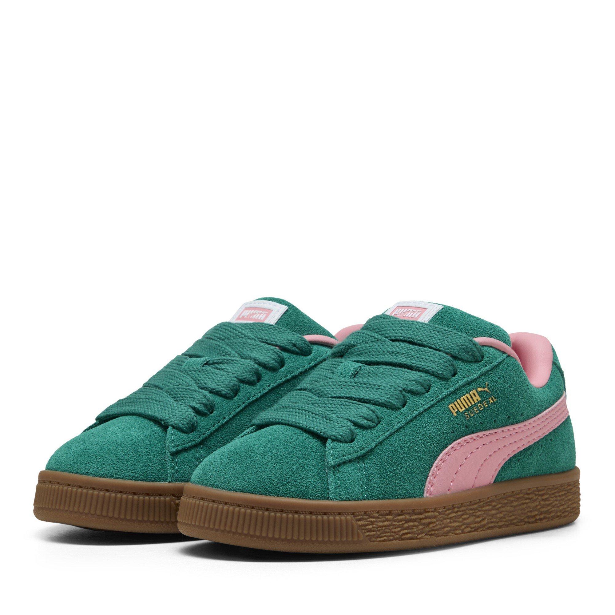 Puma Boys Suede Xl Ps Low Top Trainers Infants - Green/Pink - C11 (29)