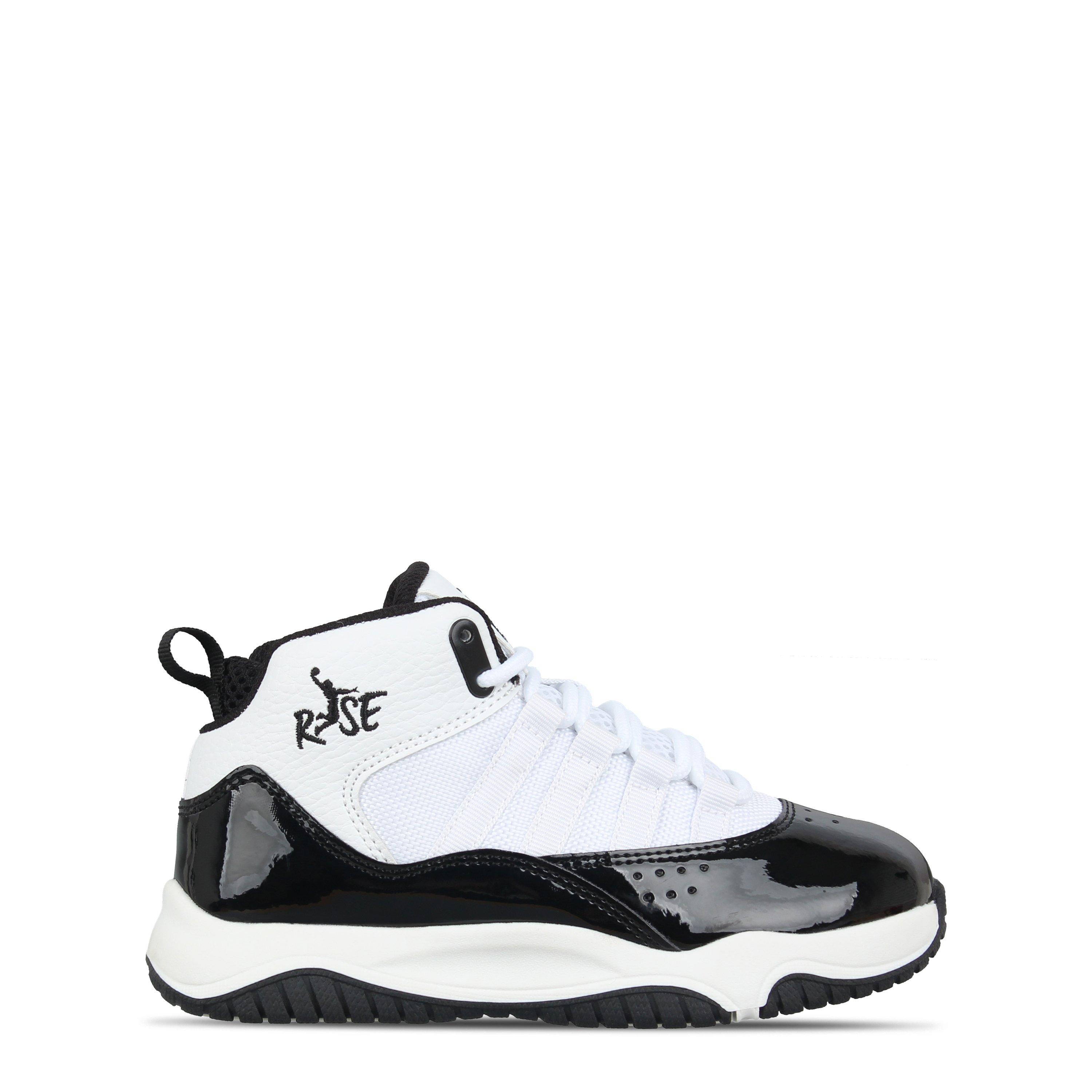 Rise Boys Shuttle Basketball Trainers Children - White/Black - 1 (33)