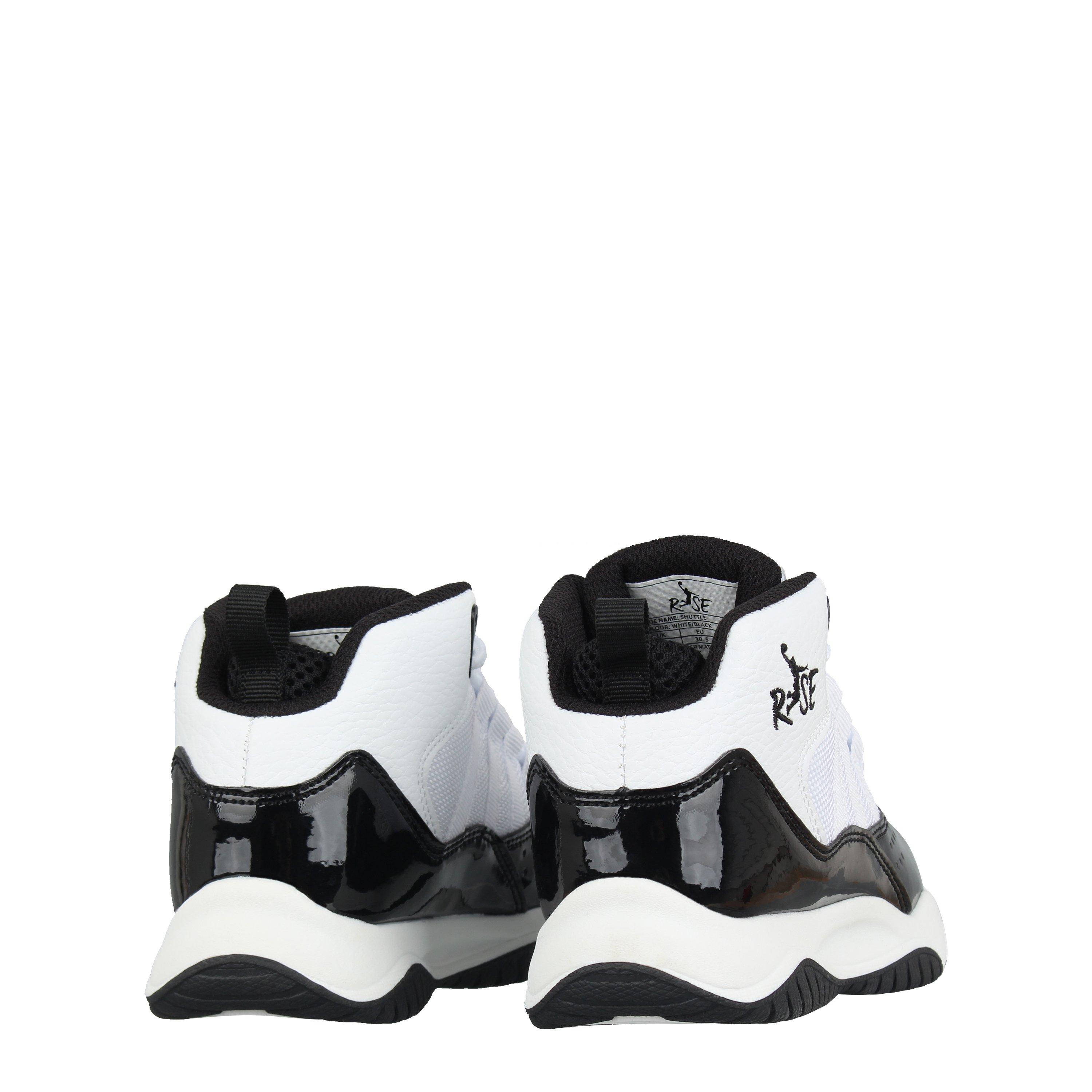 Bianco/Nero - Rise - Shuttle Basketball Trainers Children - 4
