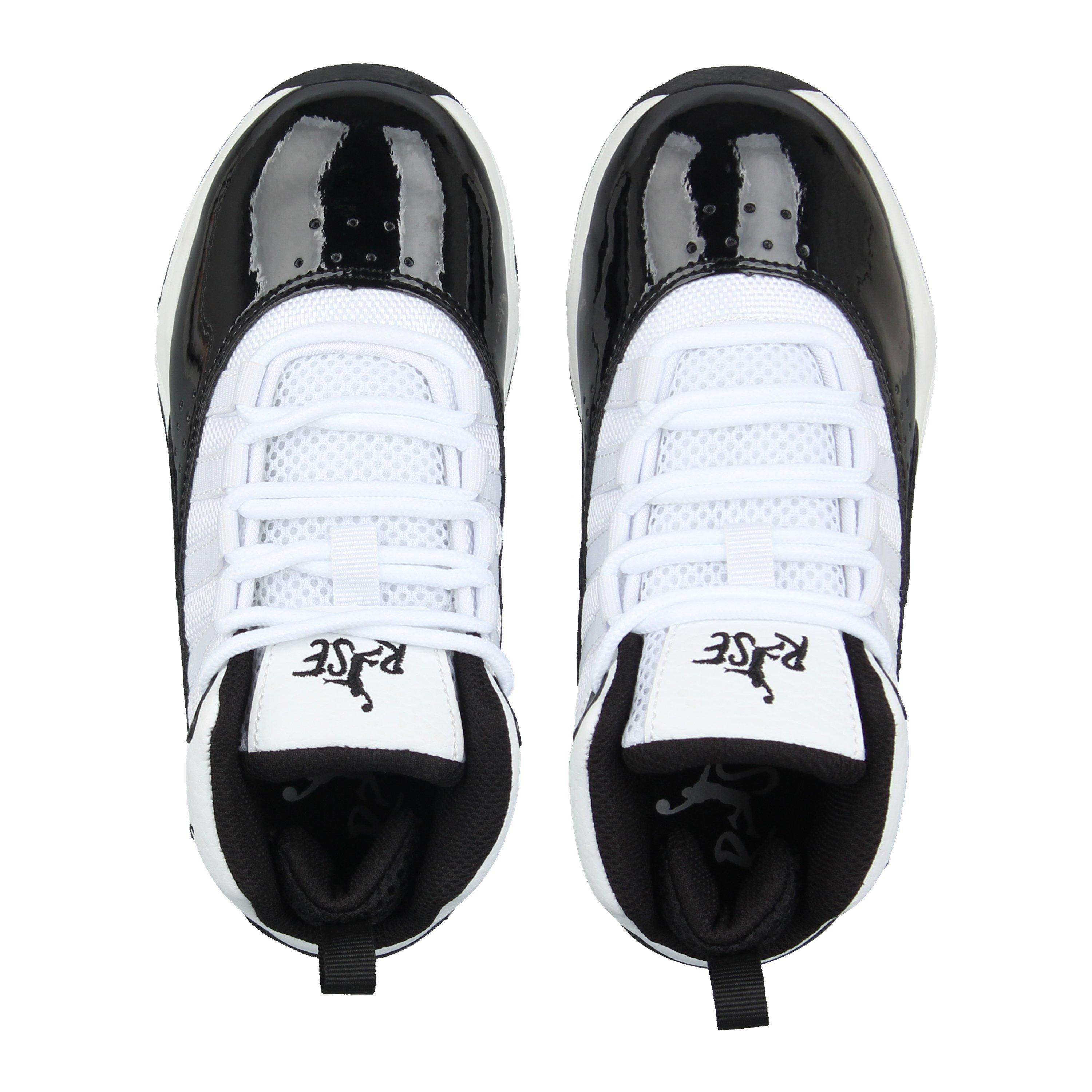 Bianco/Nero - Rise - Shuttle Basketball Trainers Children - 5