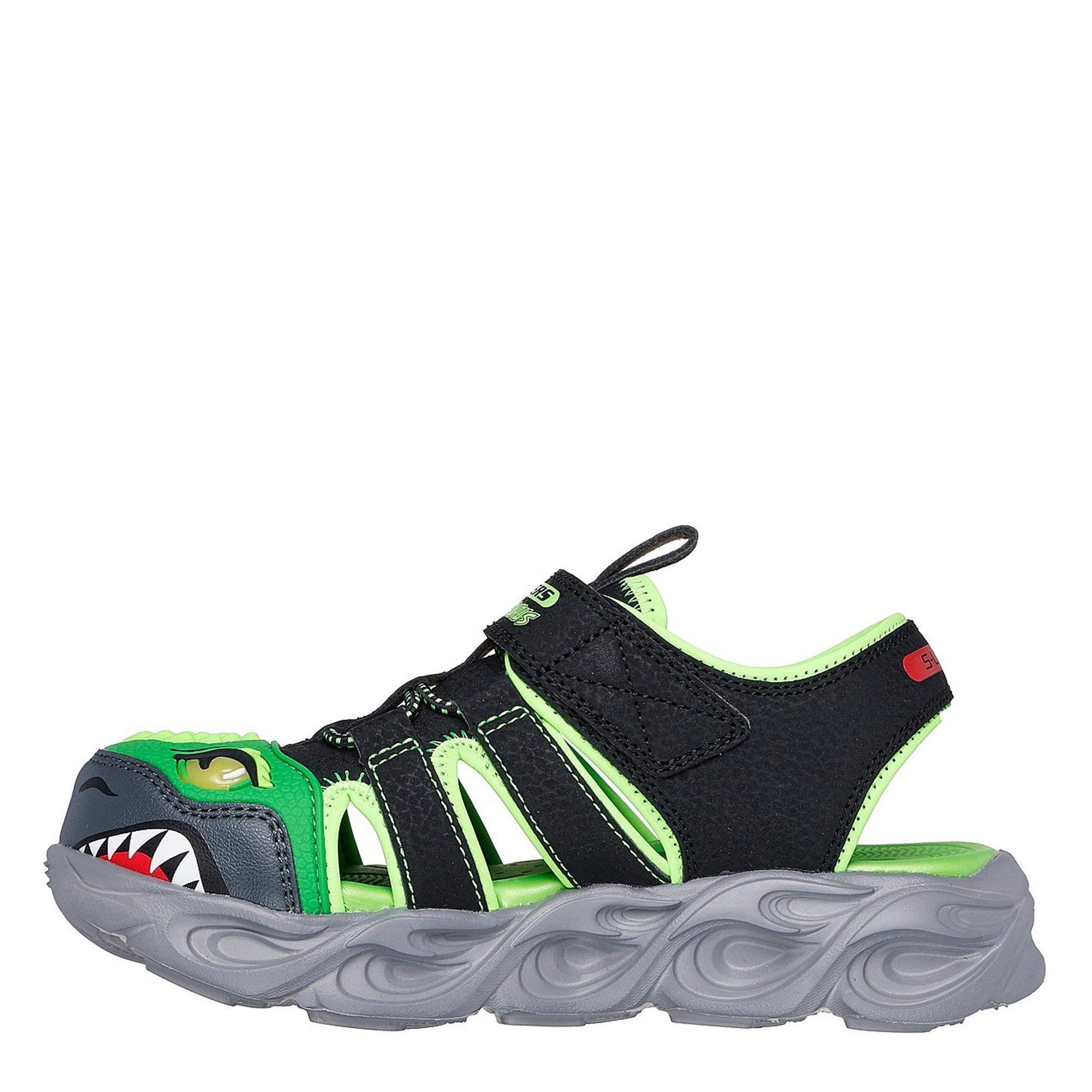 Black/Green - Skechers - S-Lights Thermo-Flash Sandals Childrens - 2