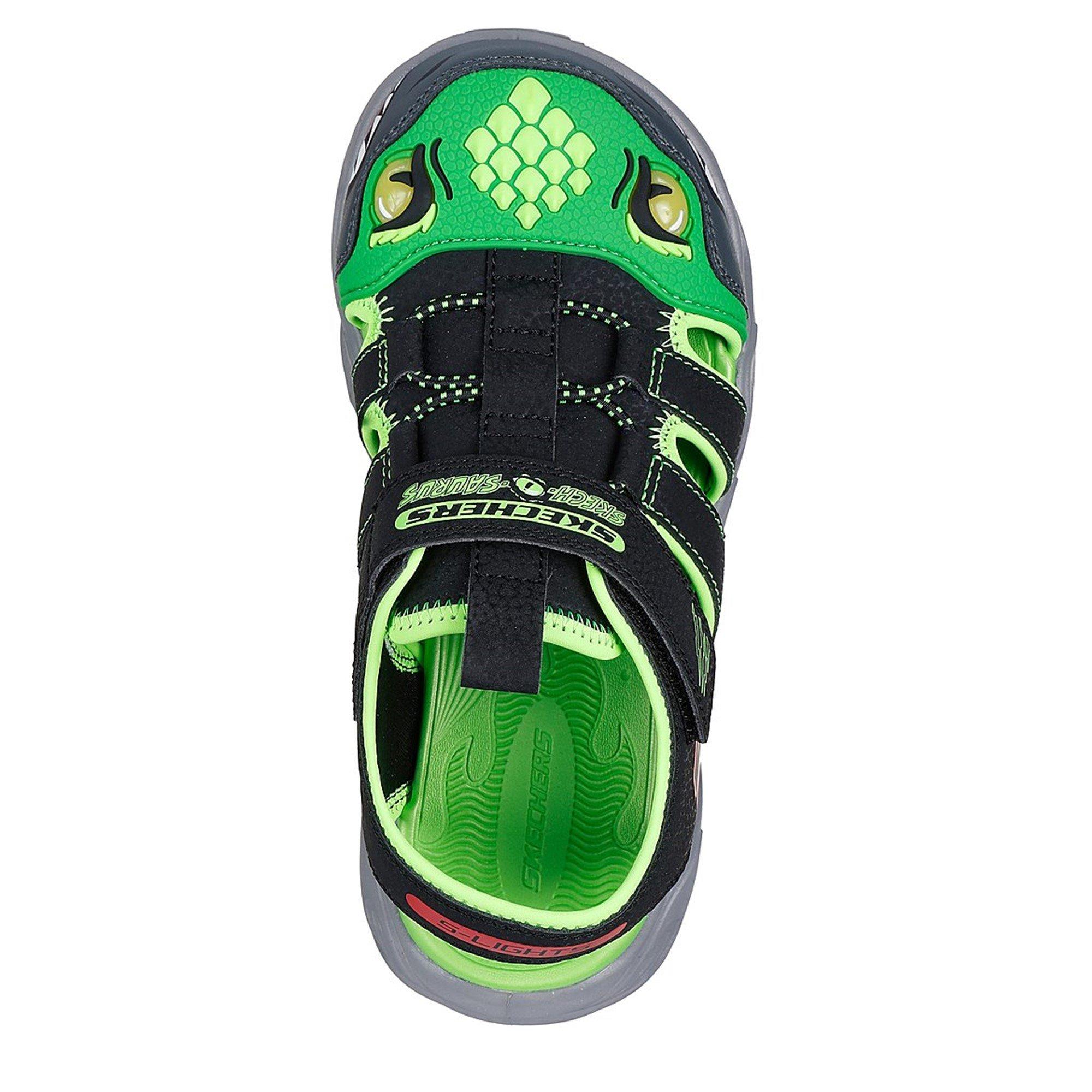Black/Green - Skechers - S-Lights Thermo-Flash Sandals Childrens - 4