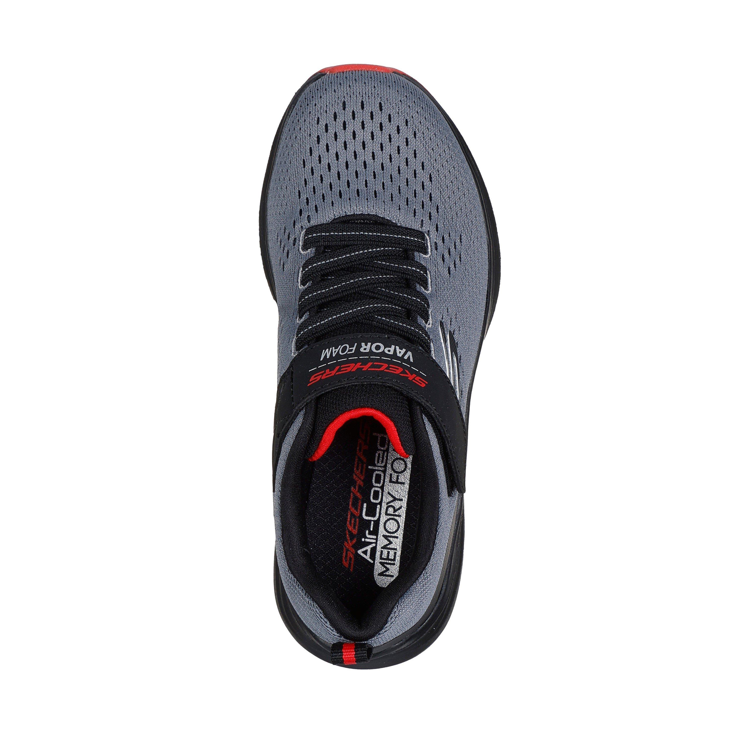 Grey/Black - Skechers - Lightweight Gore & Strap Sneaker W Runners Boys - 5