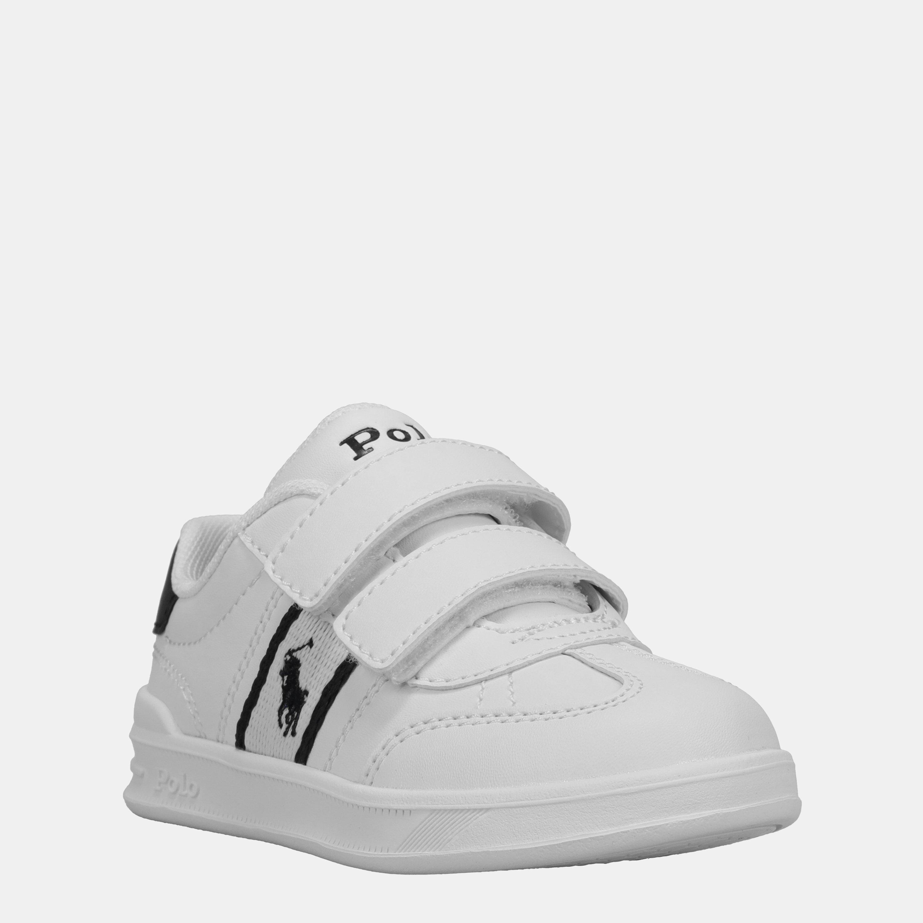 White/Navy - Polo Ralph Lauren - Heritage Court Trainers Infants