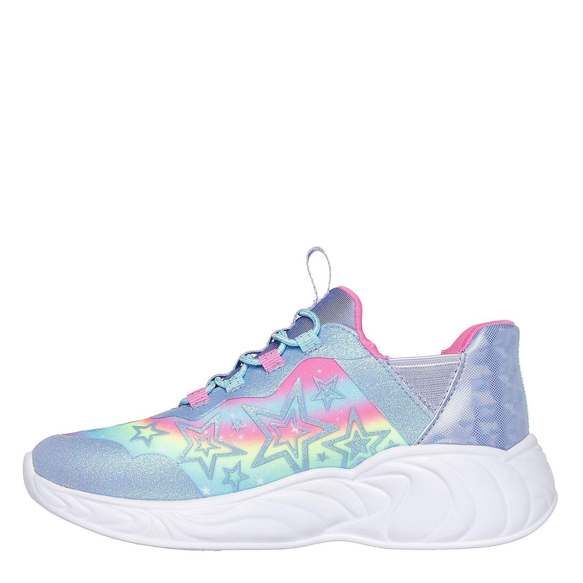 Paars - Skechers - Lighted Slip-Ins Unicorn Bungee Sne Light Up Trainers Girls - 2