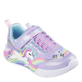 Skechers Skechers Lighted Unicorn Bungee & Gore Sneak Light Up Trainers Girls