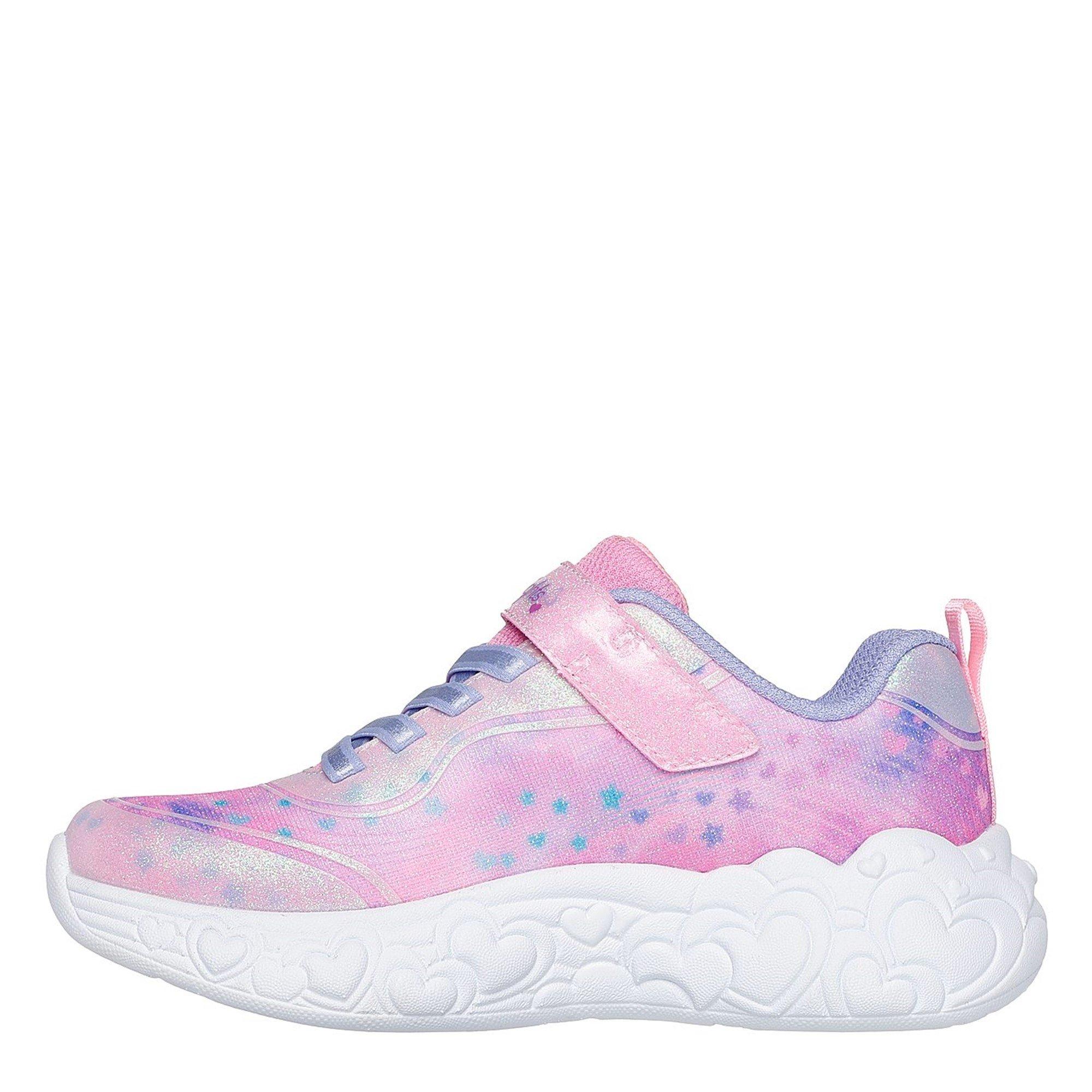 Pink - Skechers - Eternal Heart Lights Light Up Trainers Girls - 2