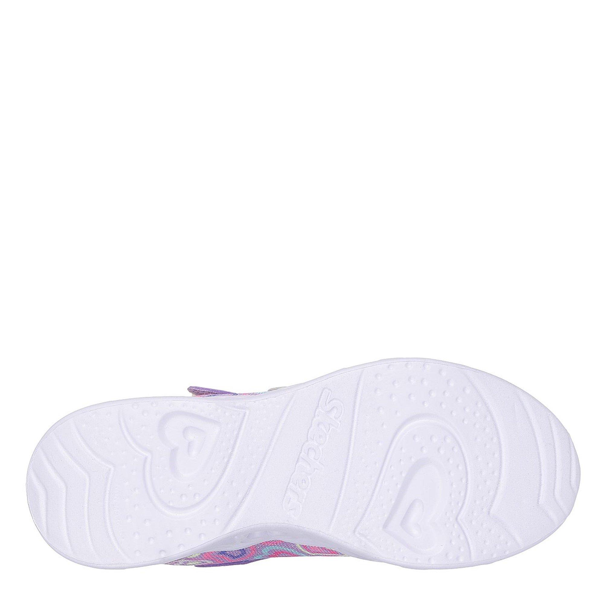 Purple - Skechers - Heart Lights Light Up Trainers Girls - 4