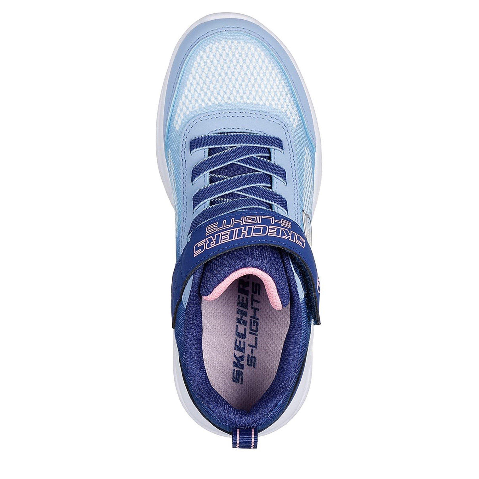 Blu - Skechers - Lighted Gore & Strap Sneaker W Ombr Light Up Trainers Girls - 5