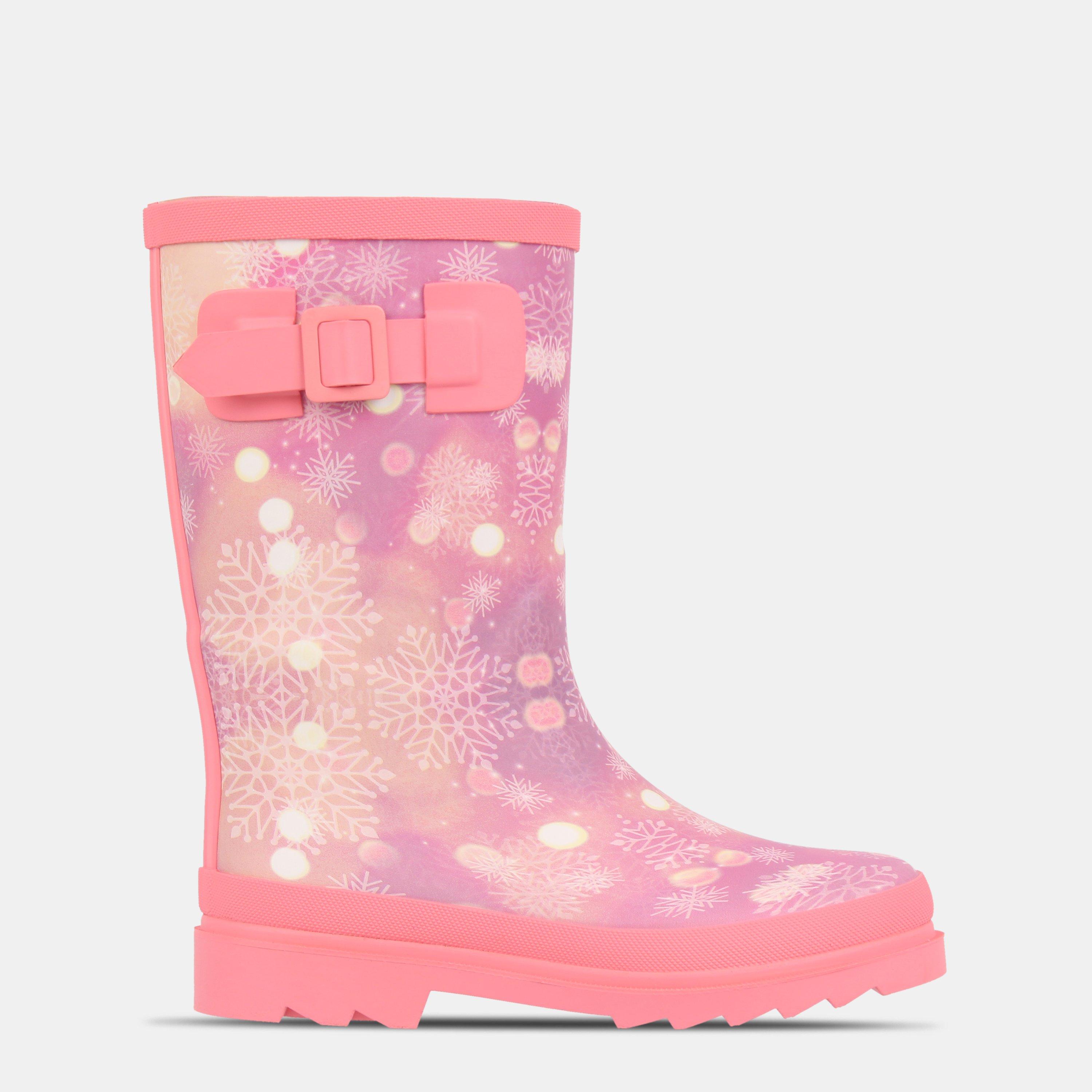 Gelert Girls Kids Marble Waterproof Rubber Sole Wellingtons - Pink - 1 (33)