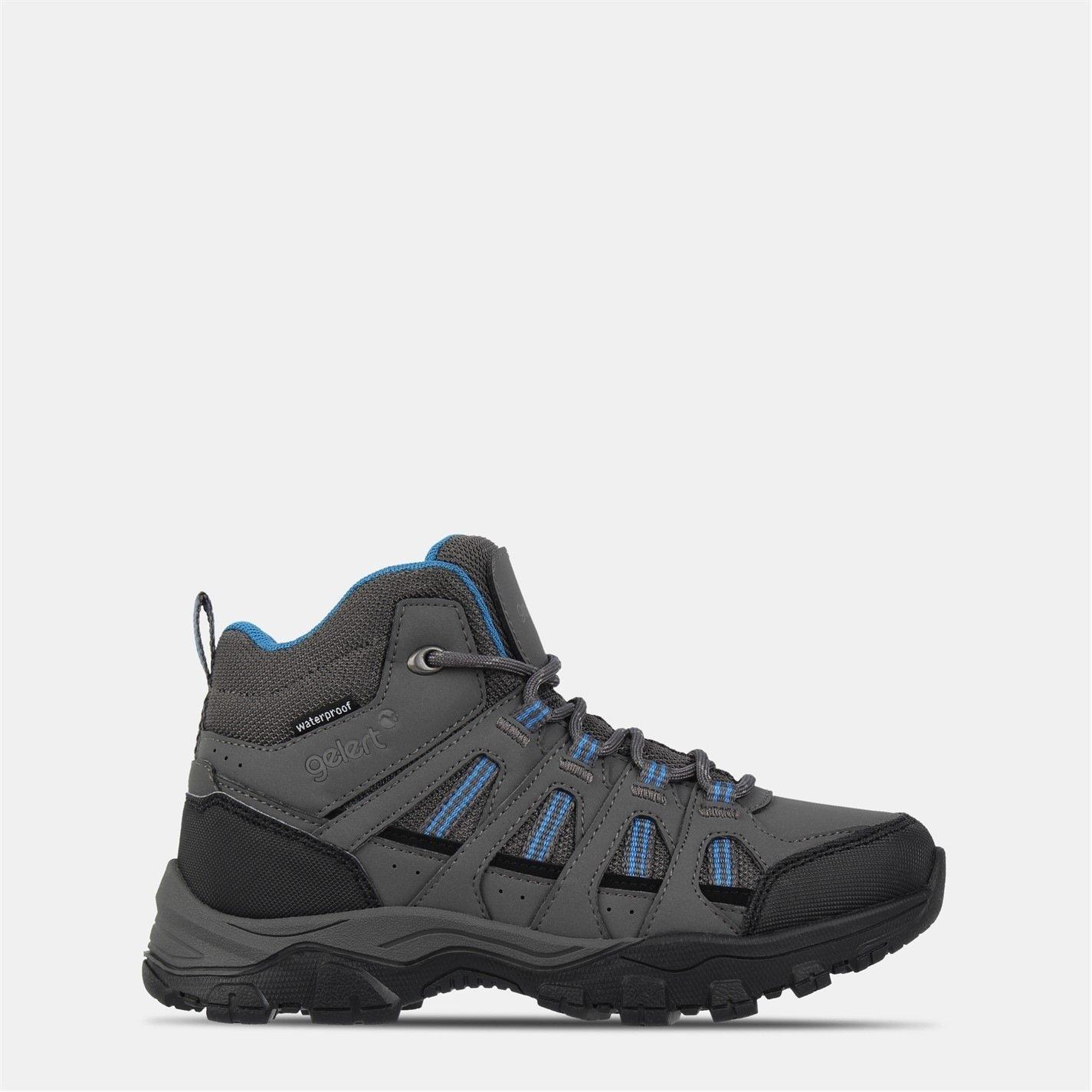Charcoal/Blue - Gelert - Horizon Waterproof Walking Boots Childrens - 1