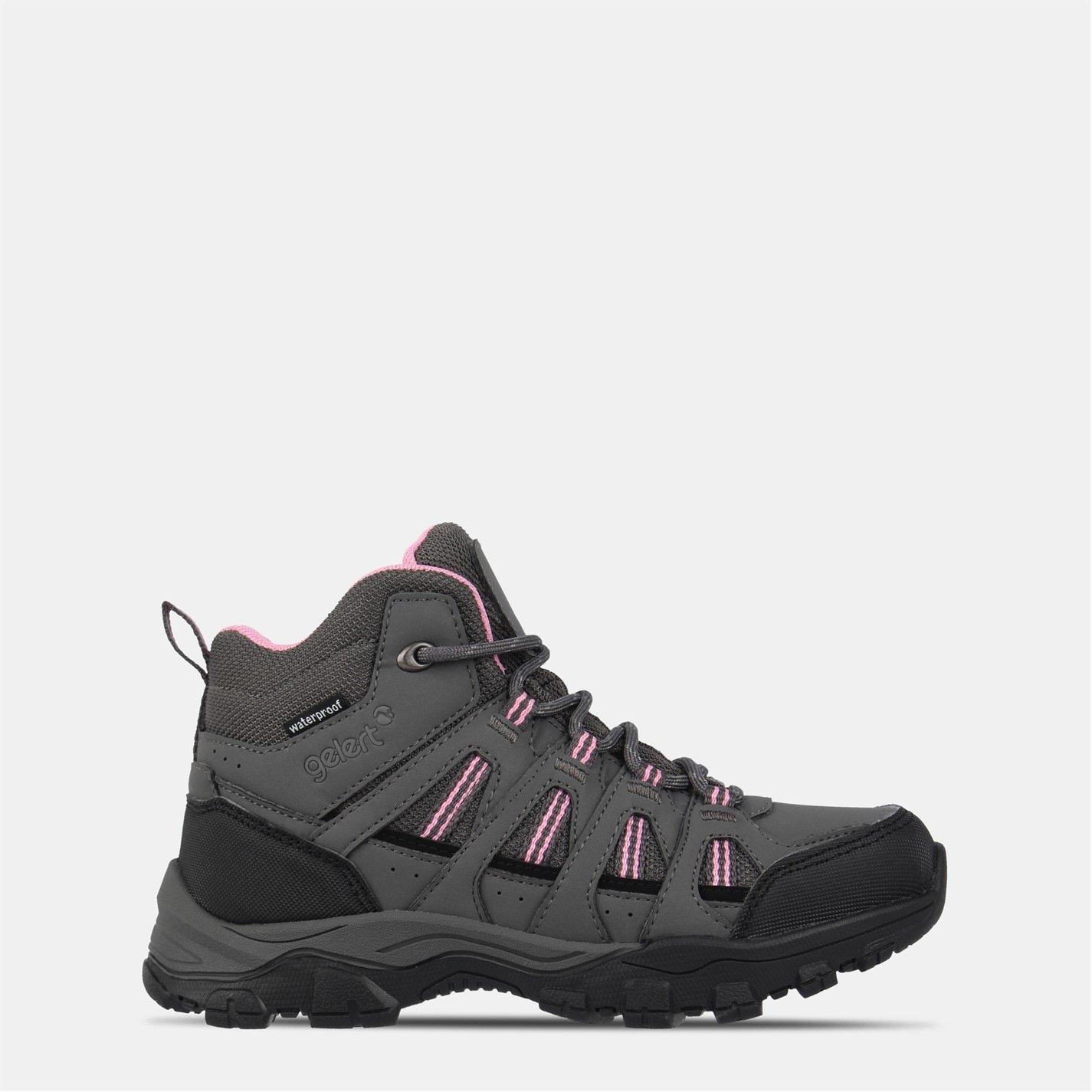 Gelert Boys Horizon Waterproof Walking Boots Childrens - Charcoal/Pink - C10 (28)