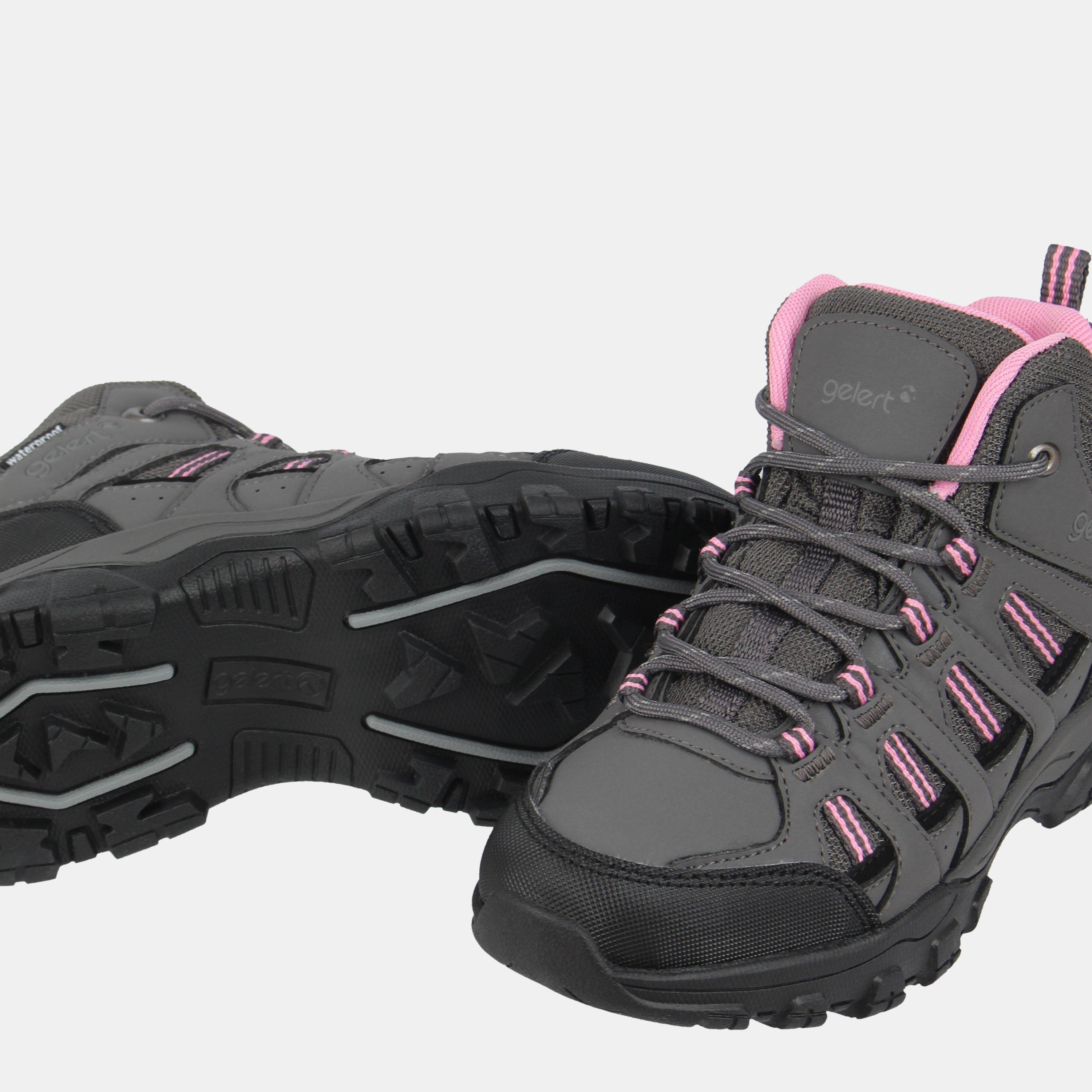Charcoal/Pink - Gelert - Horizon Waterproof Walking Boots Childrens - 3
