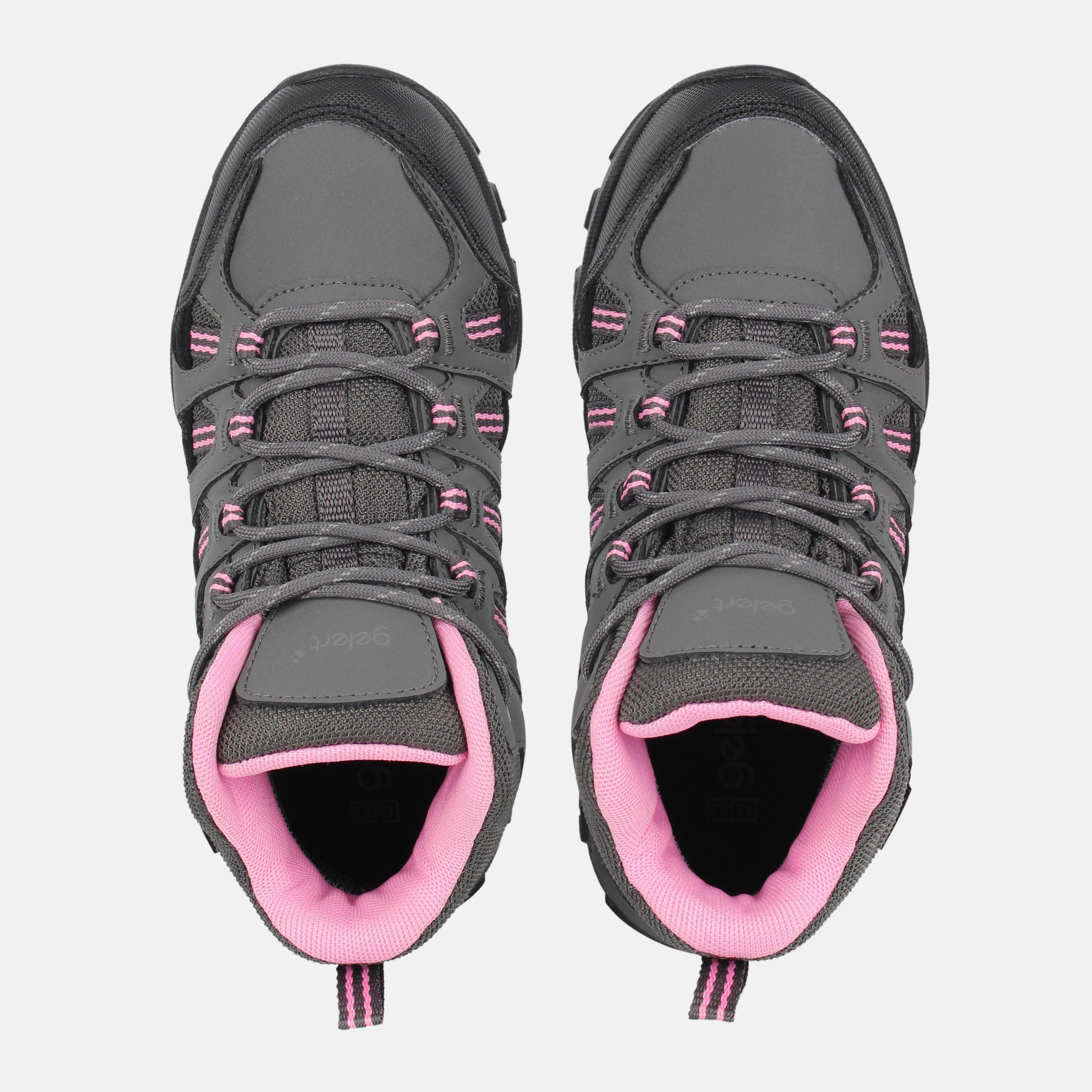 Charcoal/Pink - Gelert - Horizon Waterproof Walking Boots Childrens - 4